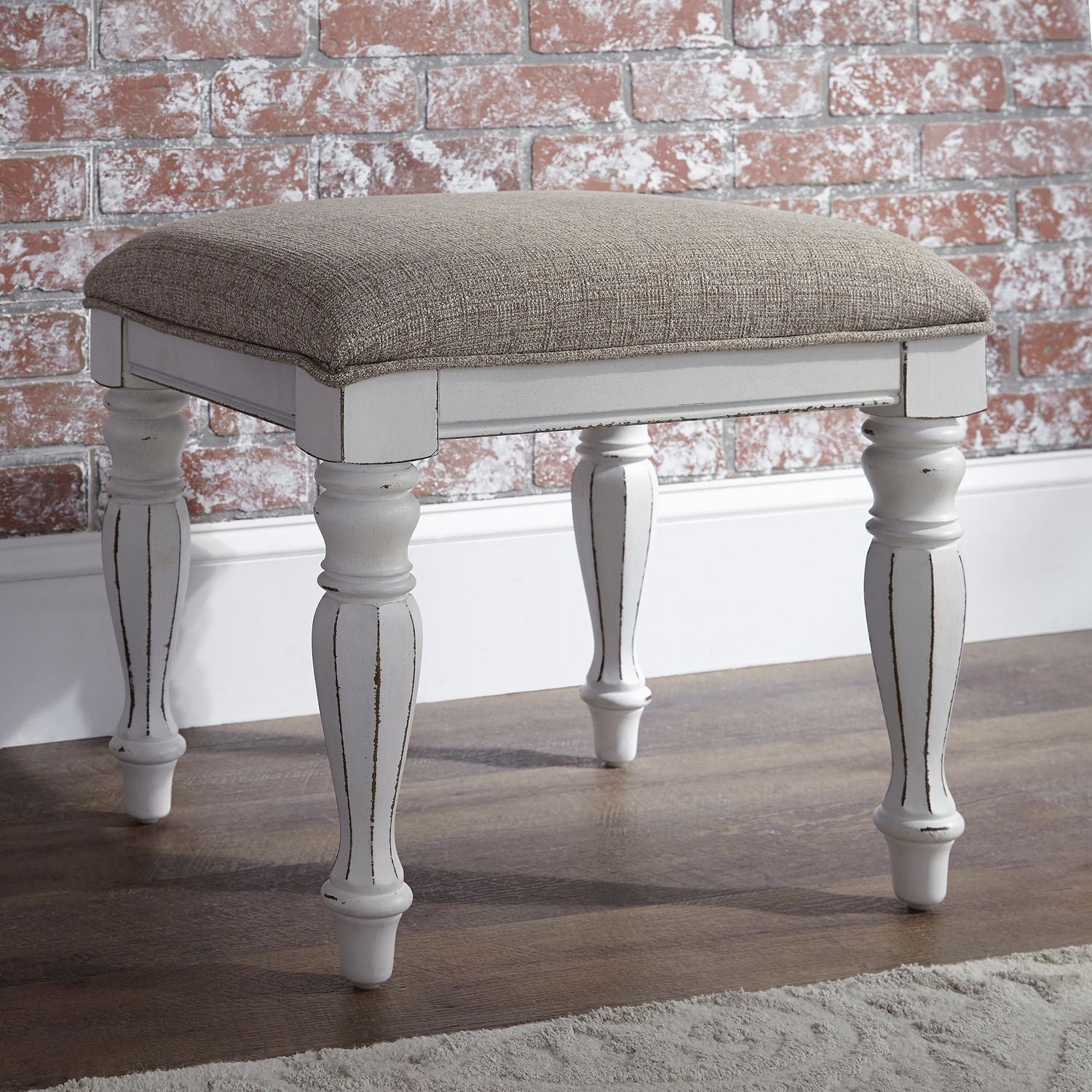 Liberty Magnolia Manor Vanity Stool in Antique White image