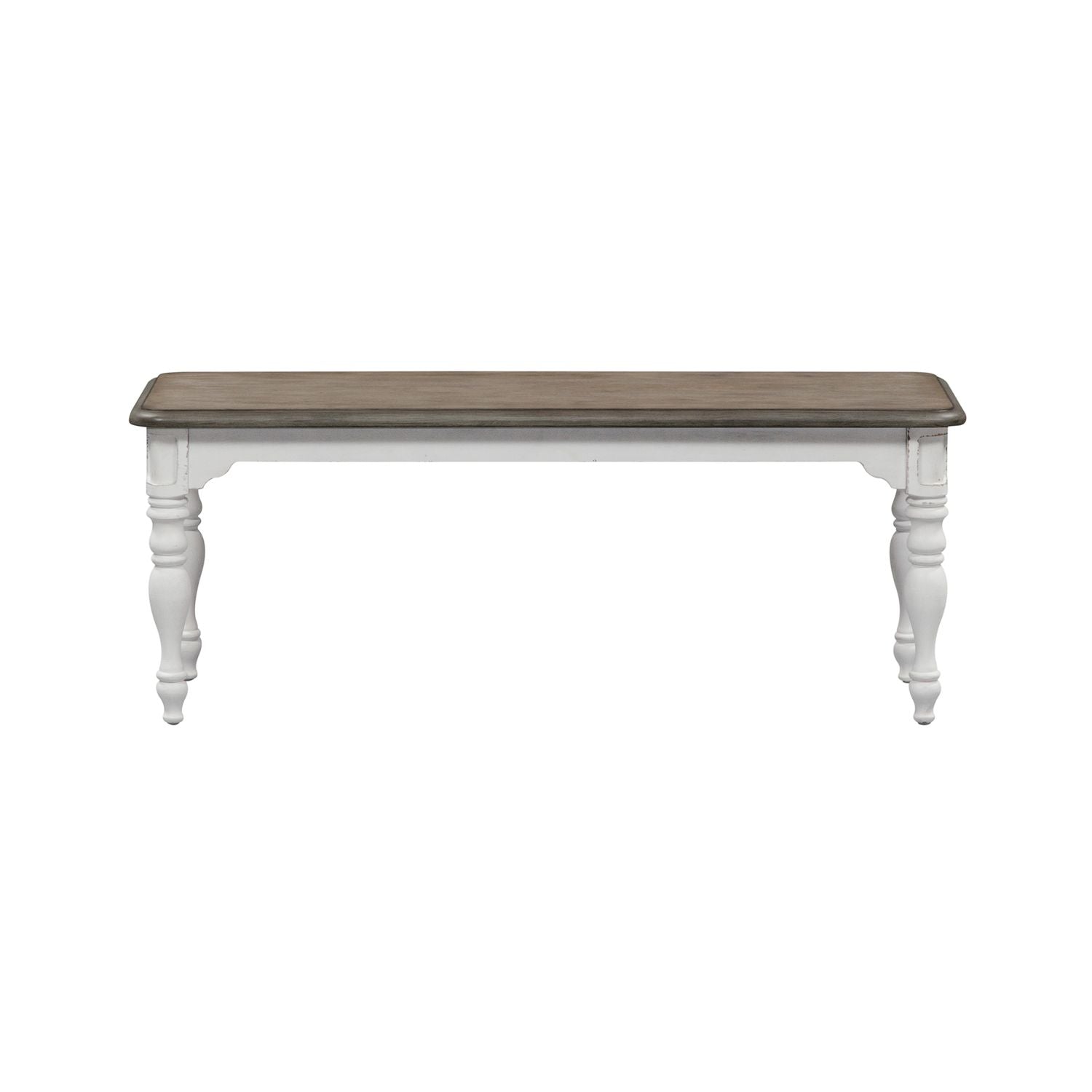 Magnolia Manor Dining Bench (RTA) in Antique White - Luxury Home Furniture (MI)