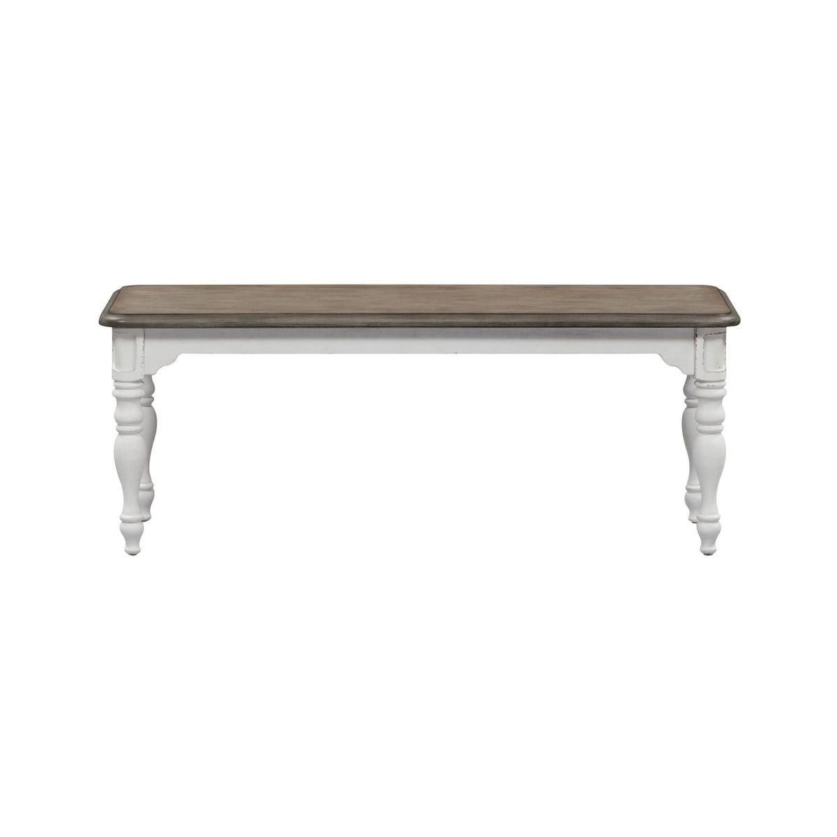 Liberty Furniture Magnolia Manor Dining Bench (RTA) in Antique White - Luxury Home Furniture (MI)
