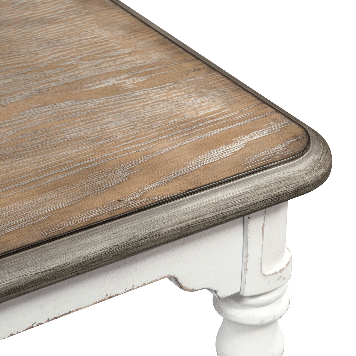 Magnolia Manor Dining Bench (RTA) in Antique White - Luxury Home Furniture (MI)