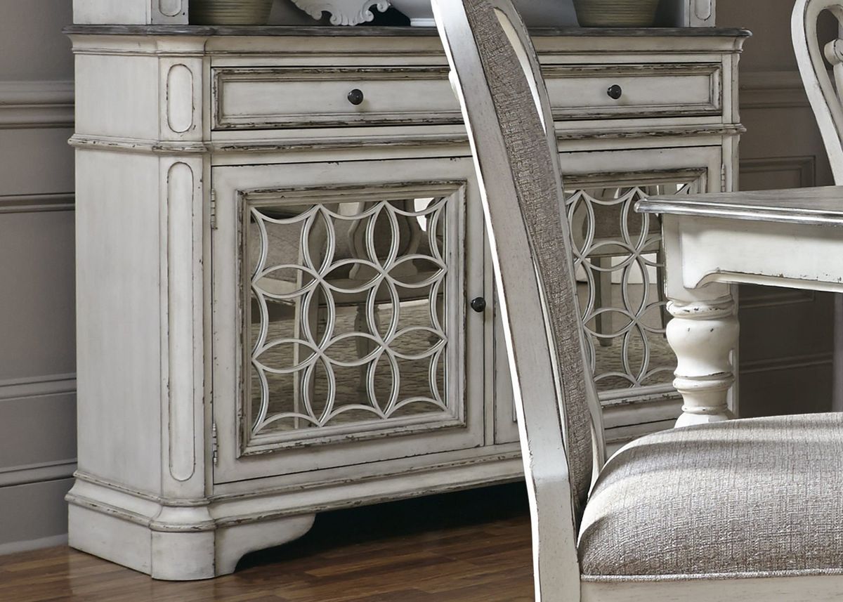 Liberty Furniture Magnolia Manor Buffet in Antique White - Luxury Home Furniture (MI)