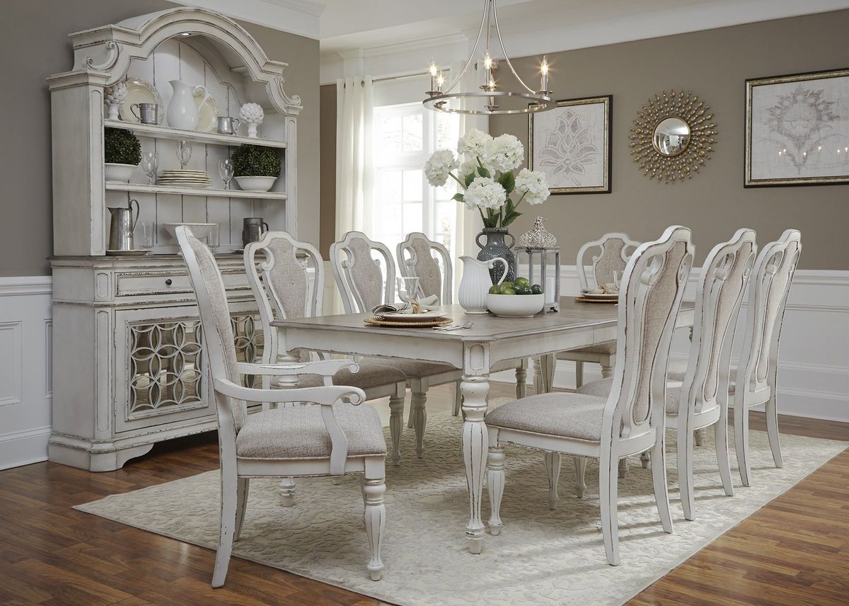 Liberty Furniture Magnolia Manor Display China in Antique White - Luxury Home Furniture (MI)