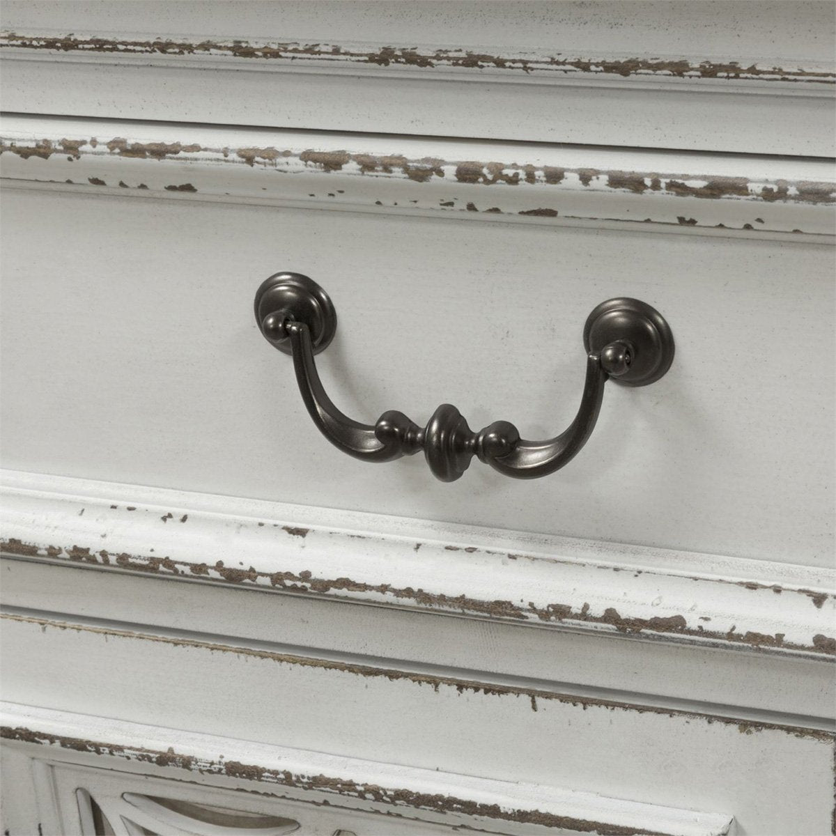 Liberty Furniture Magnolia Manor Hall Buffet in Antique White - Luxury Home Furniture (MI)