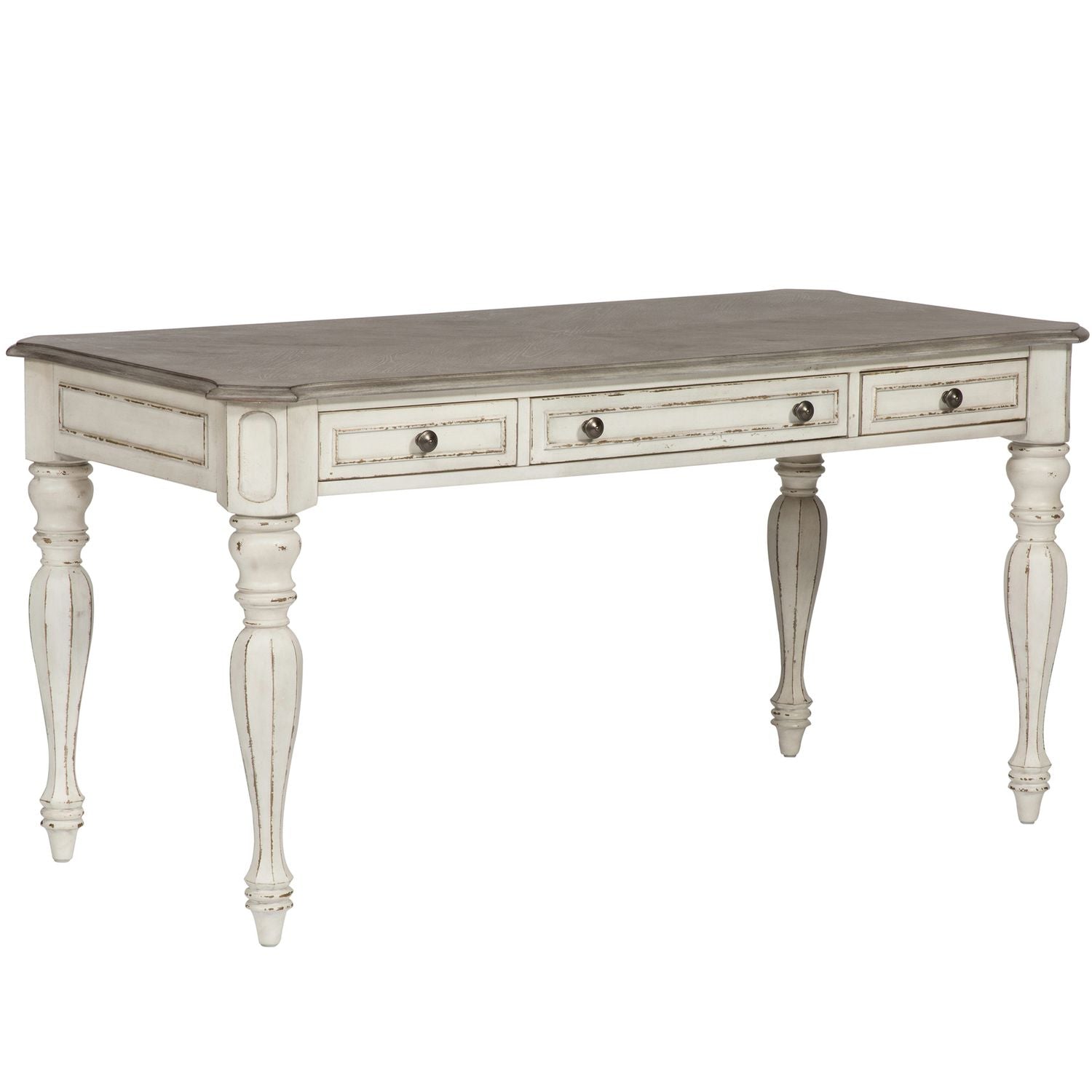 Magnolia Manor Writing Desk in Antique White - Luxury Home Furniture (MI)