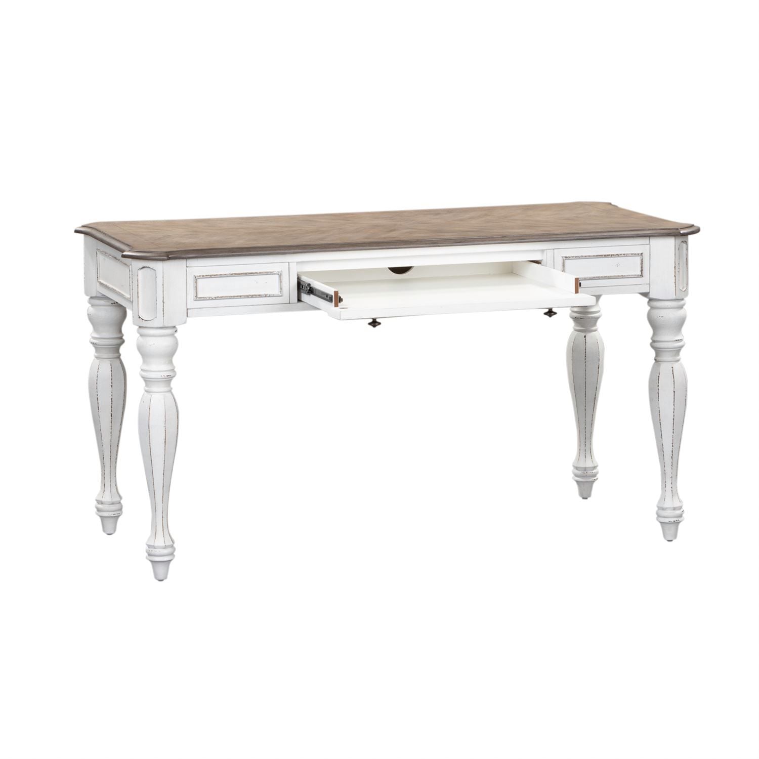 Magnolia Manor Lift Top Writing Desk in Antique White - Luxury Home Furniture (MI)