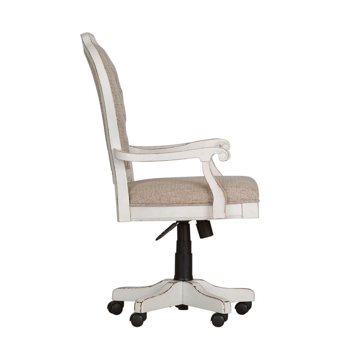 Liberty Magnolia Manor Jr Executive Desk Chair in Antique White - Luxury Home Furniture (MI)