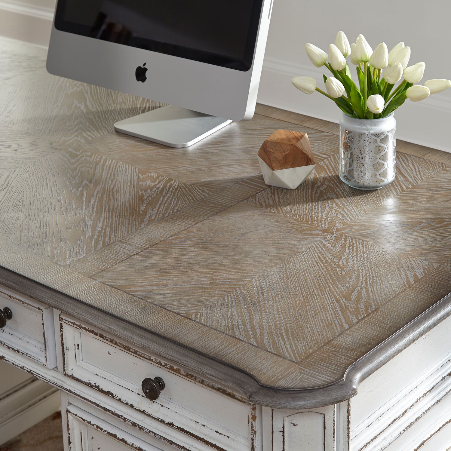 Magnolia Manor Complete 5 Piece Desk - Luxury Home Furniture (MI)