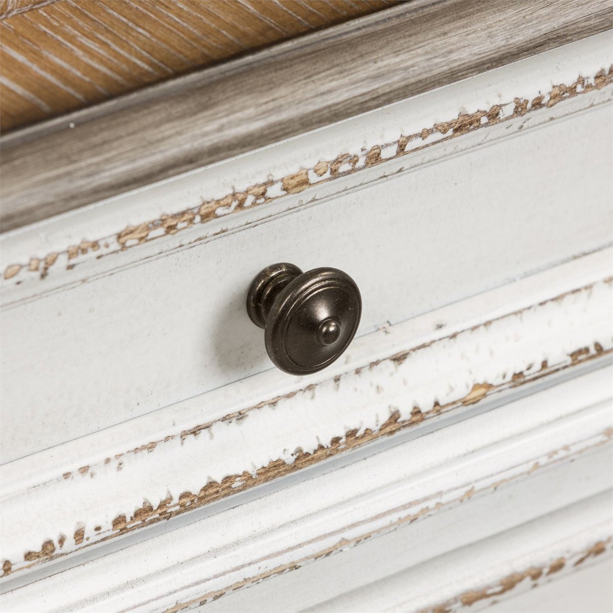 Liberty Magnolia Manor Jr Executive Desk in Antique White 244-HOJ-DSK - Luxury Home Furniture (MI)