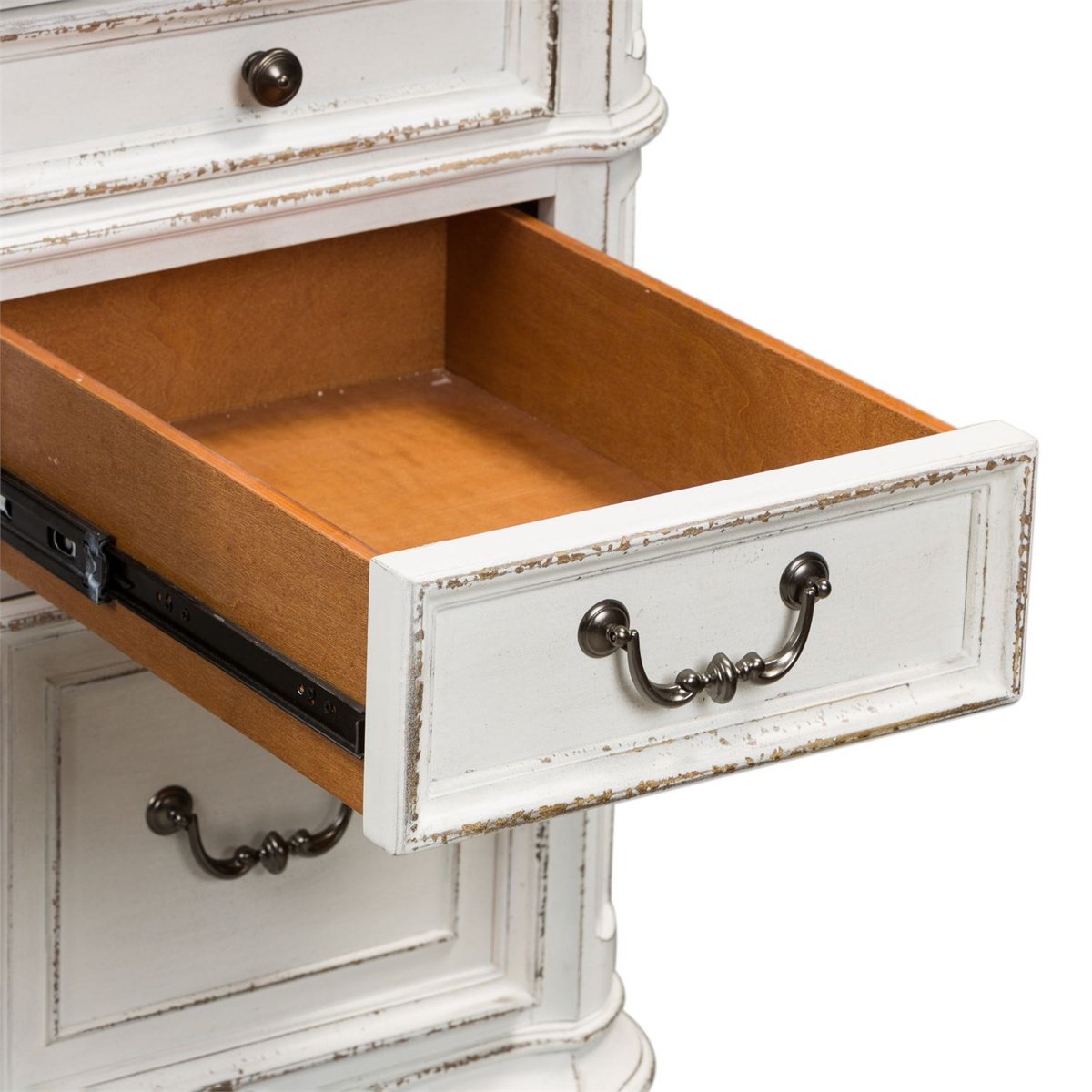 Liberty Magnolia Manor Jr Executive Desk in Antique White 244-HOJ-DSK - Luxury Home Furniture (MI)
