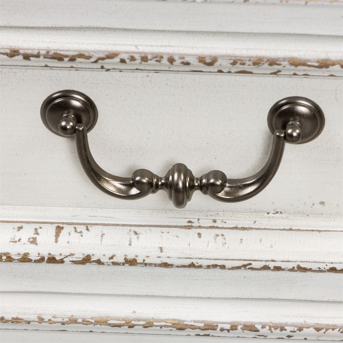 Liberty Magnolia Manor Jr Executive Desk in Antique White 244-HOJ-DSK - Luxury Home Furniture (MI)