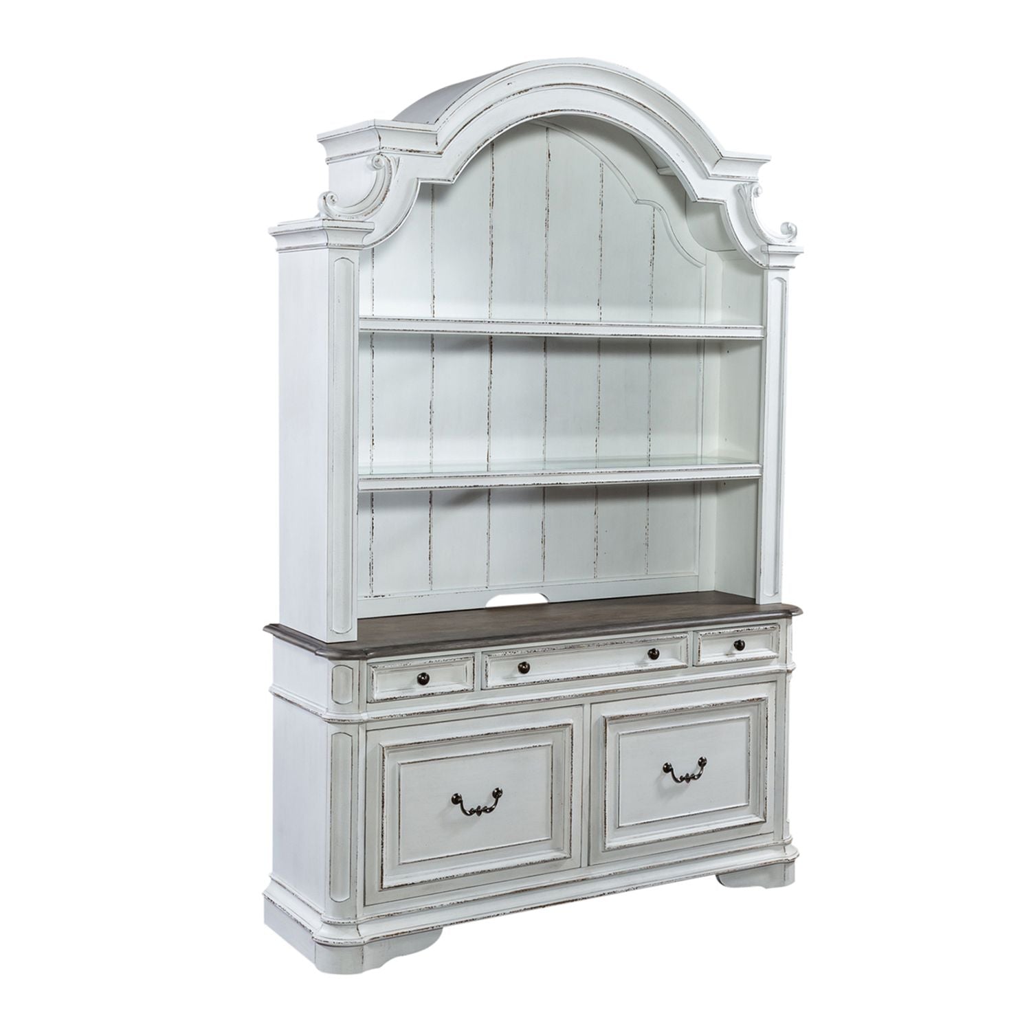 Magnolia Manor Opt Credenza & Hutch - Luxury Home Furniture (MI)