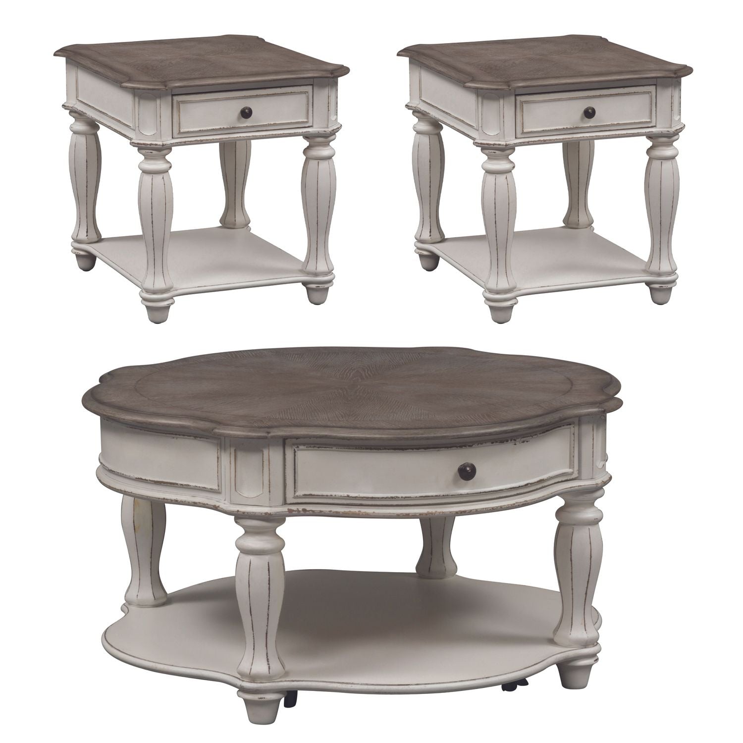 Magnolia Manor 3 Piece Set (1-Cocktail 2-End Tables) image