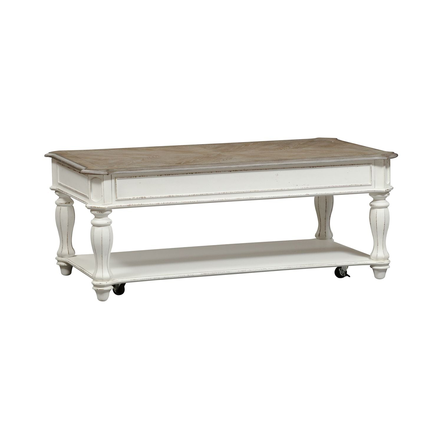 Magnolia Manor Lift Top Cocktail Table in Antique White - Luxury Home Furniture (MI)