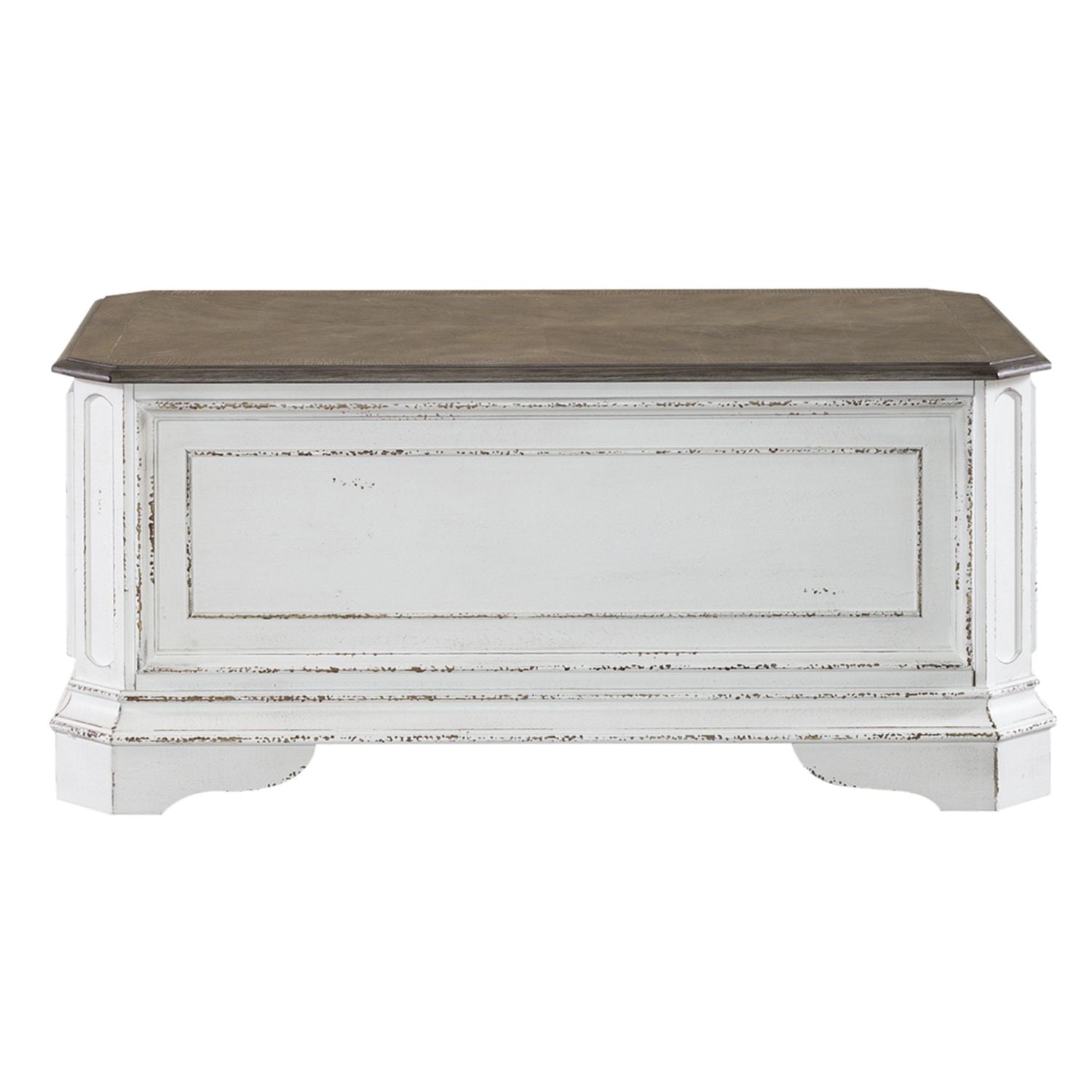 Magnolia Manor Storage Trunk in Antique White - Luxury Home Furniture (MI)