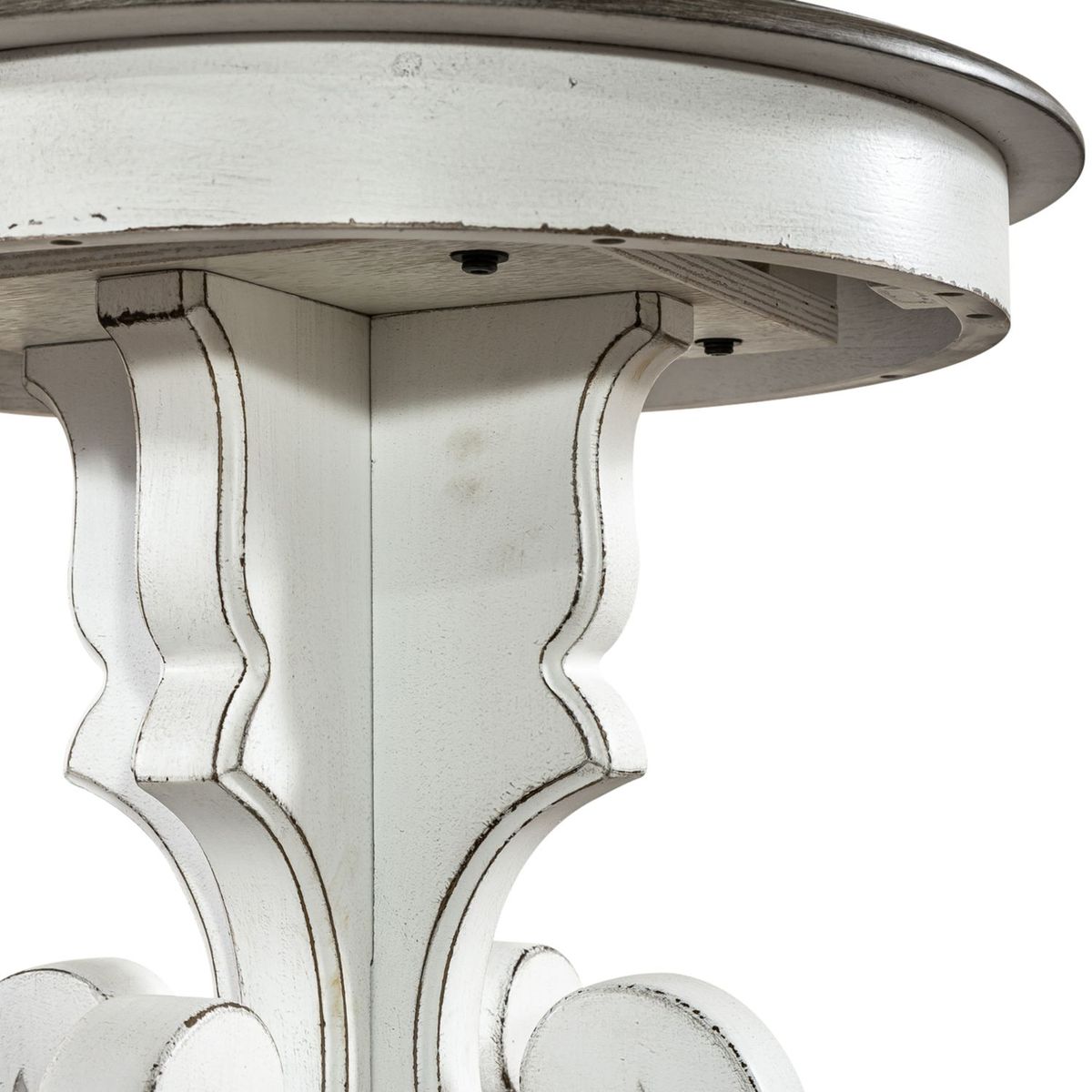 Liberty Magnolia Manor Round End Table in Antique White - Luxury Home Furniture (MI)