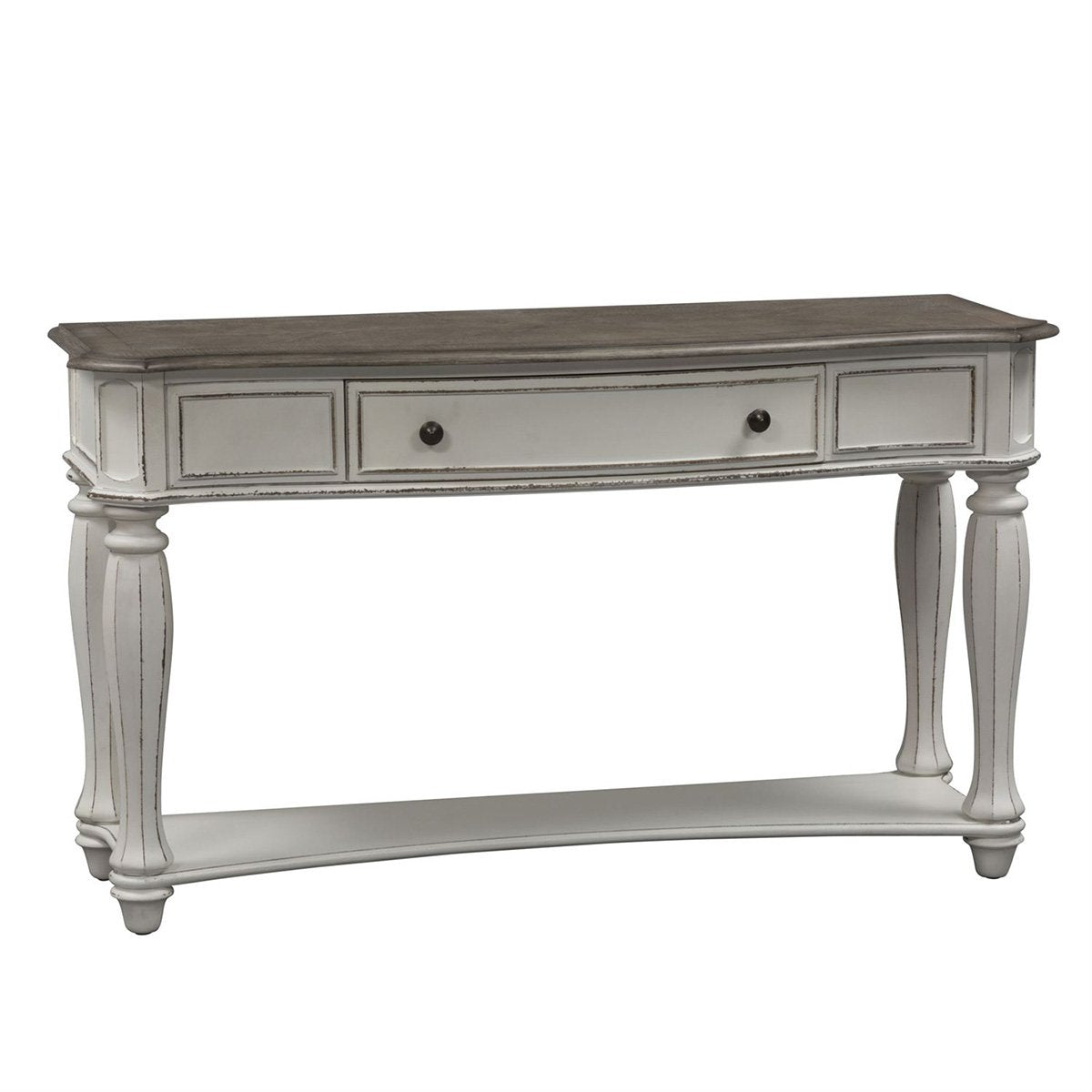 Liberty Magnolia Manor Sofa Table in Antique White - Luxury Home Furniture (MI)