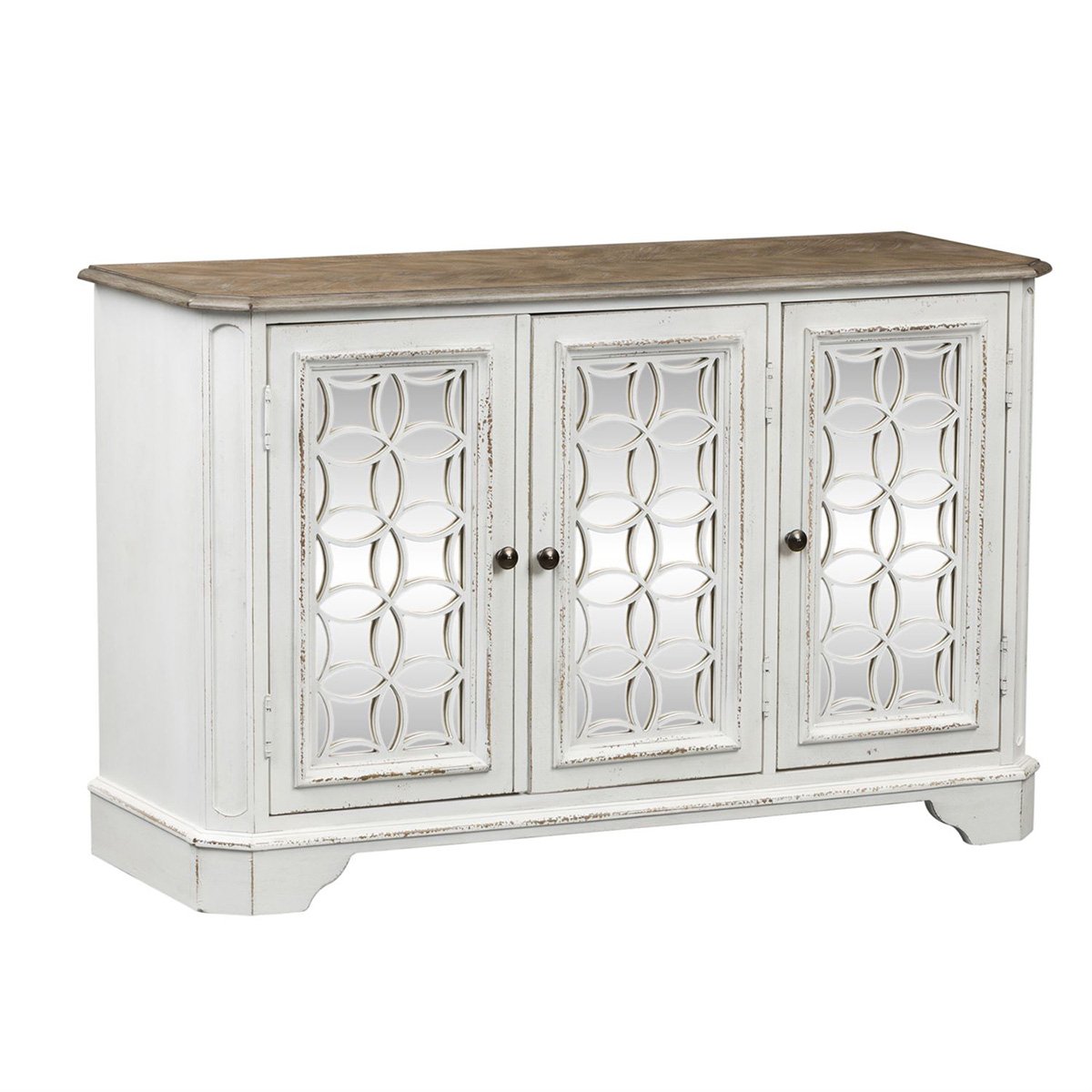 Liberty Magnolia Manor TV Console in Antique White - Luxury Home Furniture (MI)