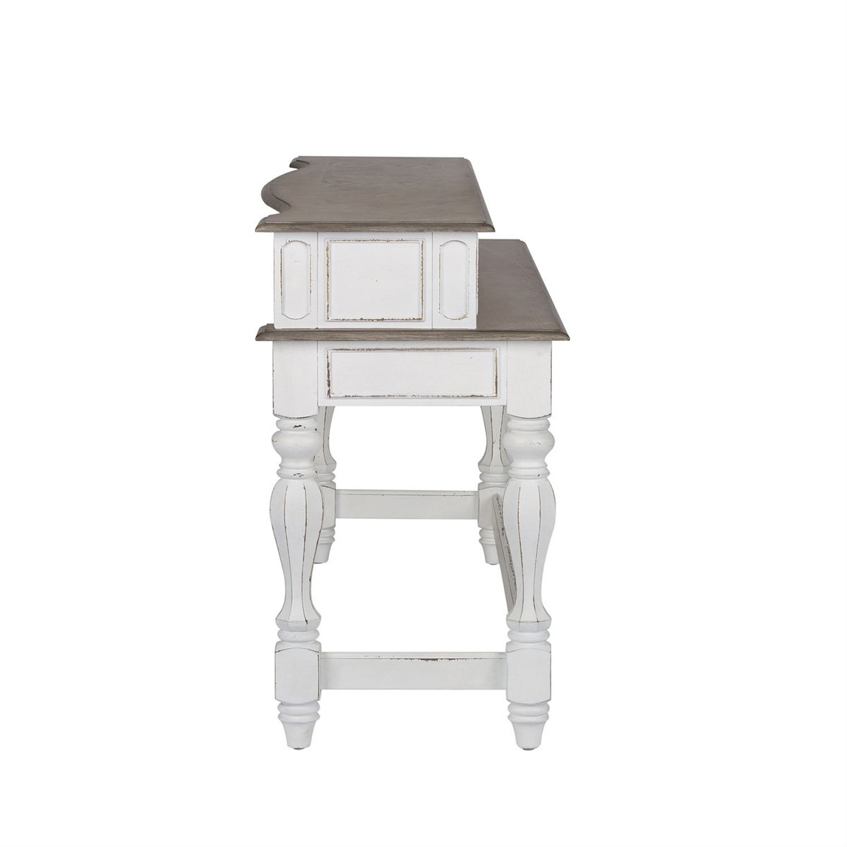 Liberty Magnolia Manor Console Bar Table in Antique White - Luxury Home Furniture (MI)