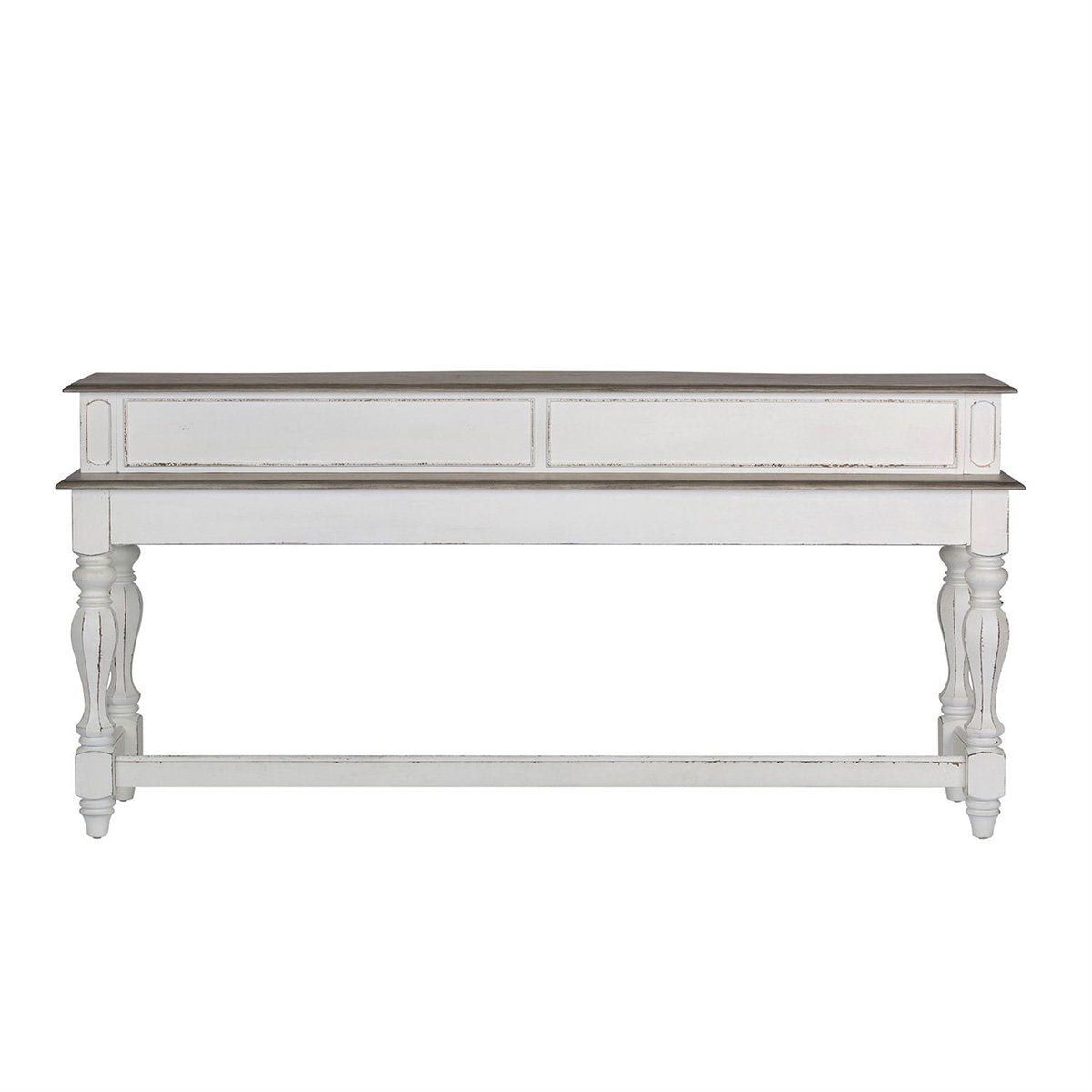 Liberty Magnolia Manor Console Bar Table in Antique White - Luxury Home Furniture (MI)