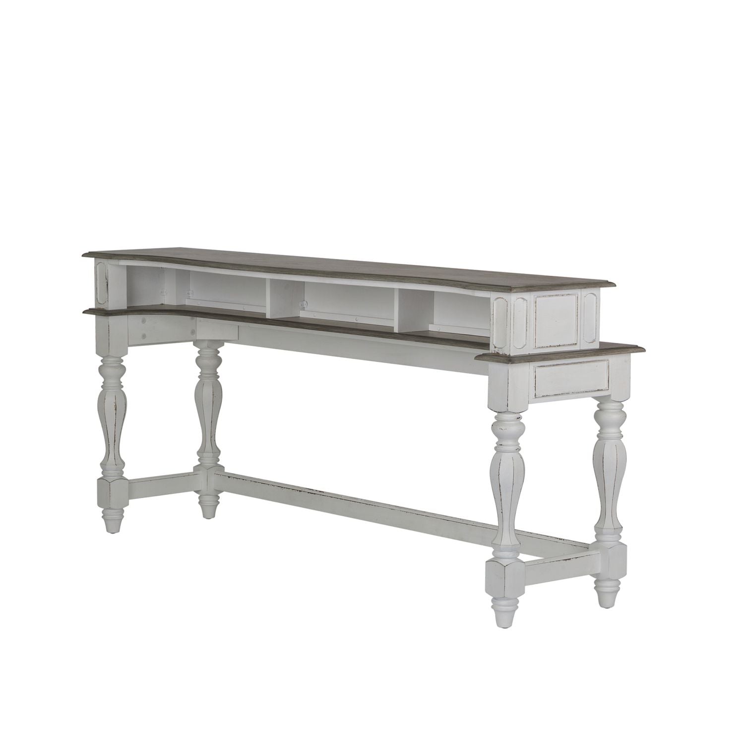 Magnolia Manor Console Bar Table in Antique White image