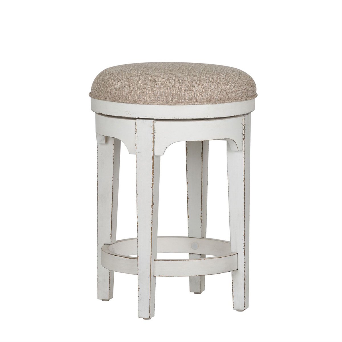 Liberty Magnolia Manor Console Swivel Stool in Antique White - Luxury Home Furniture (MI)