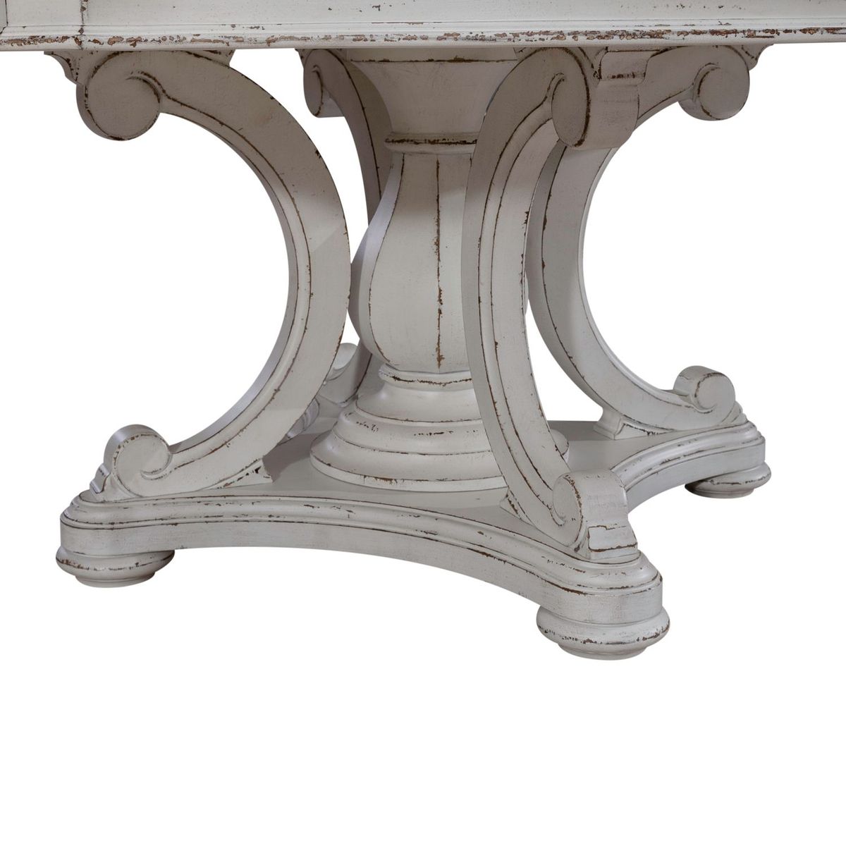 Liberty Furniture Magnolia Manor Round Pedestal Table in Antique White - Luxury Home Furniture (MI)