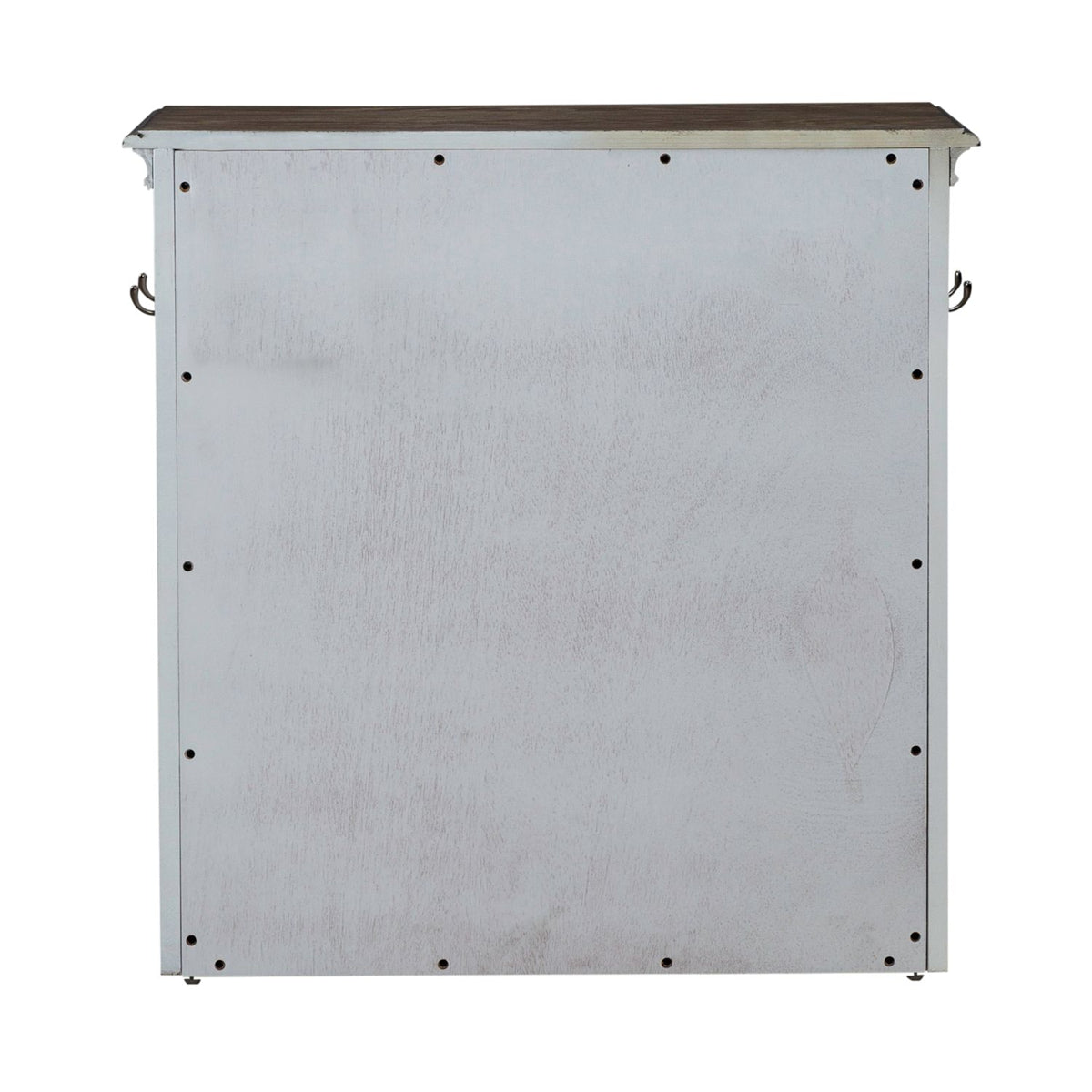 Liberty Furniture Magnolia Manor Pet Feeder Cabinet in Antique White & Weathered Bark EST SHIP TIME APPX 4 WEEKS - Luxury Home Furniture (MI)