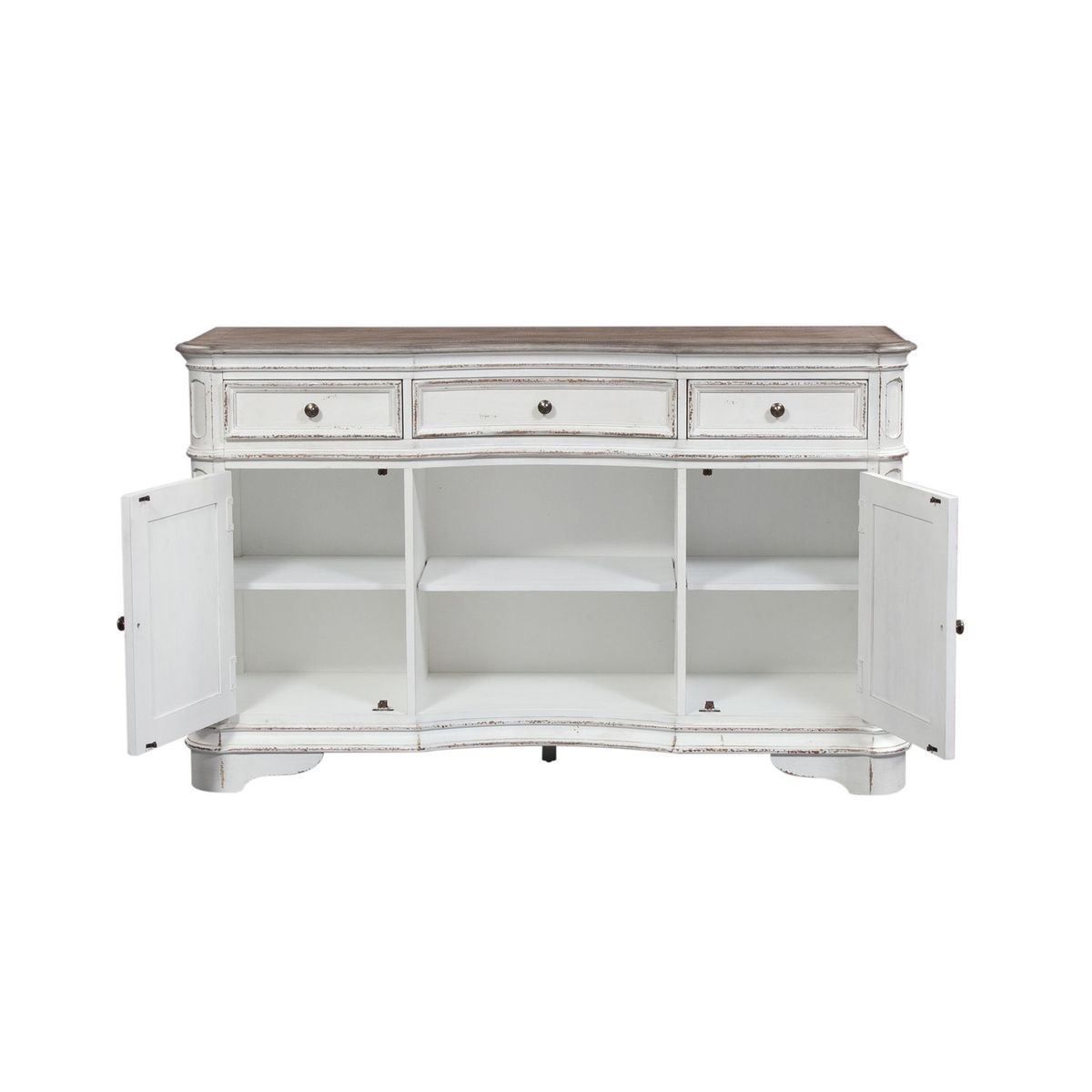 Liberty Furniture Magnolia Manor Server in Antique White - Luxury Home Furniture (MI)