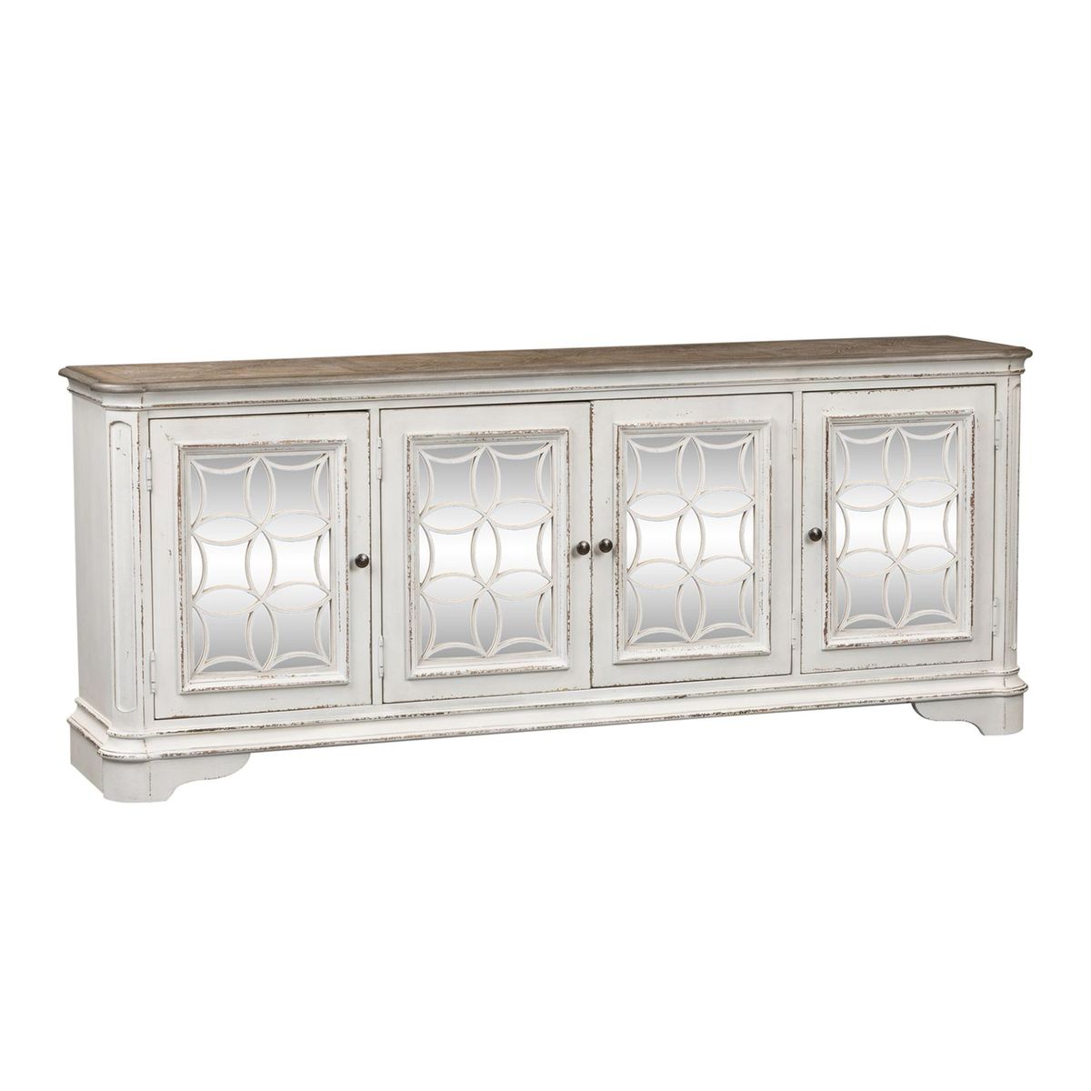 Magnolia Manor Entertainment TV Stand in Antique White