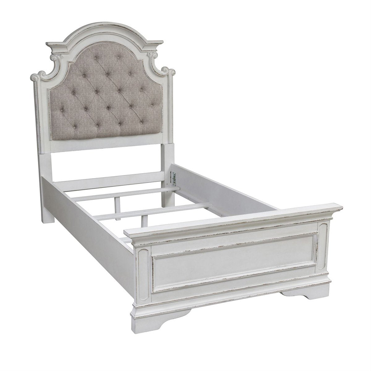 Liberty Magnolia Manor Twin Upholstered Bed in Antique White - Luxury Home Furniture (MI)