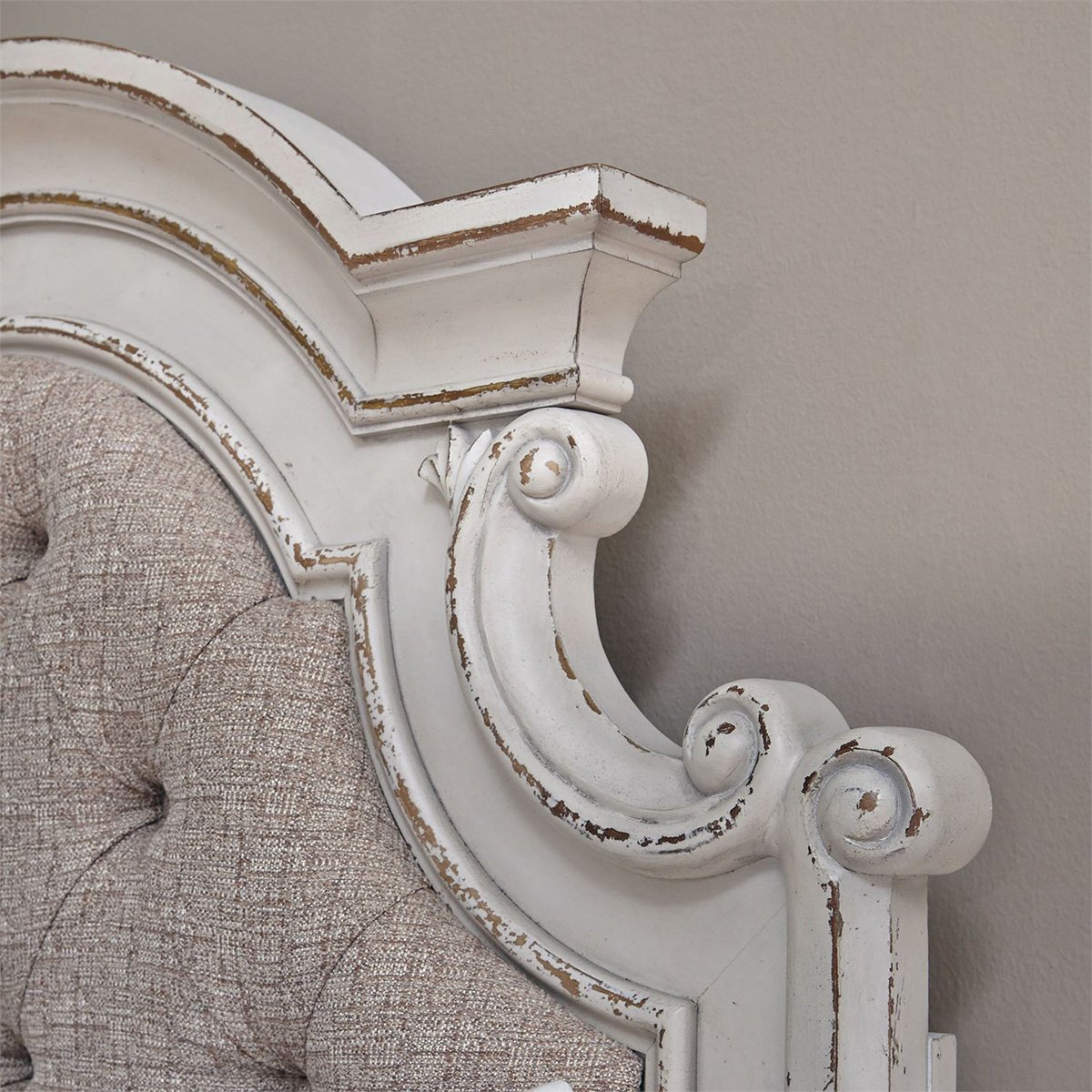 Liberty Magnolia Manor Twin Upholstered Bed in Antique White - Luxury Home Furniture (MI)