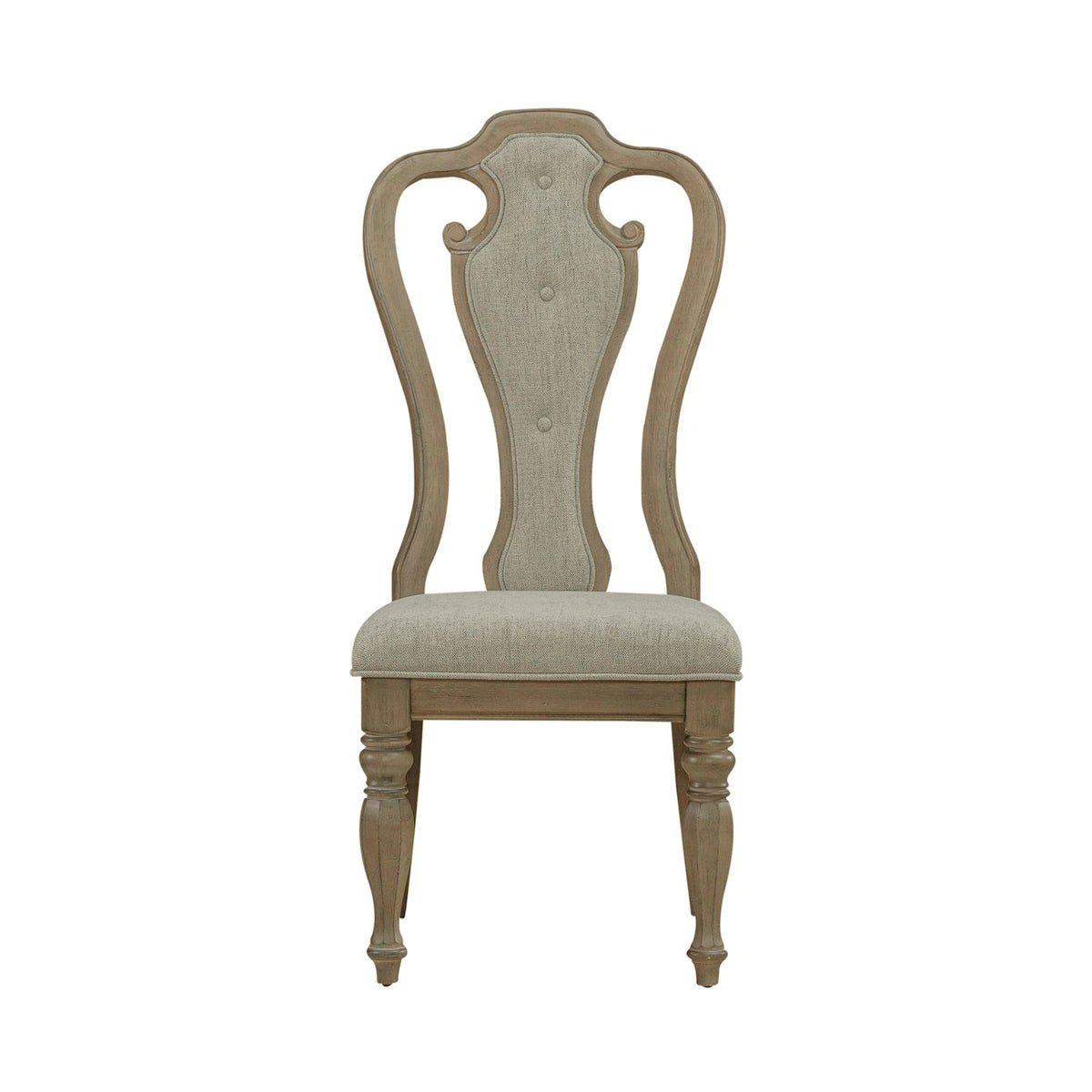 Liberty Furniture Magnolia Manor Splat Back Upholstered Side Chair (RTA) (Set of 2) in Weathered Bisque