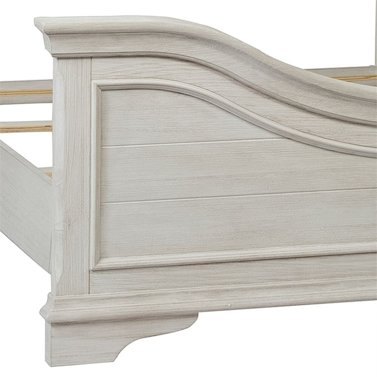 Liberty Furniture Bayside King Panel Bed in Antique White - Luxury Home Furniture (MI)