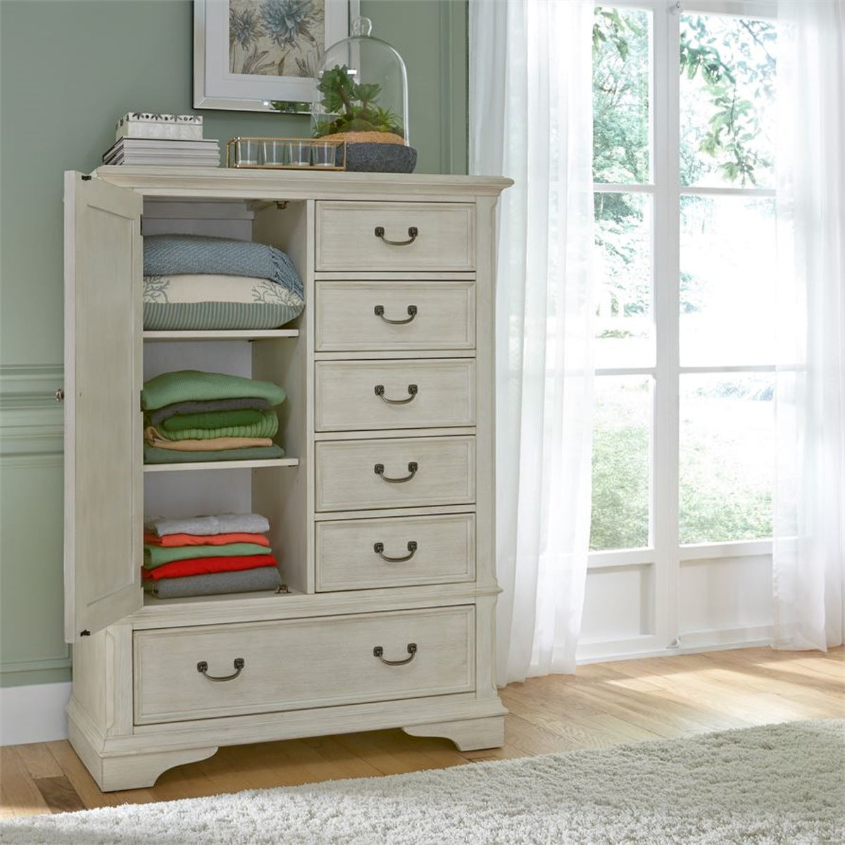Liberty Funiture Bayside Gentleman's Chest in Antique White - Luxury Home Furniture (MI)