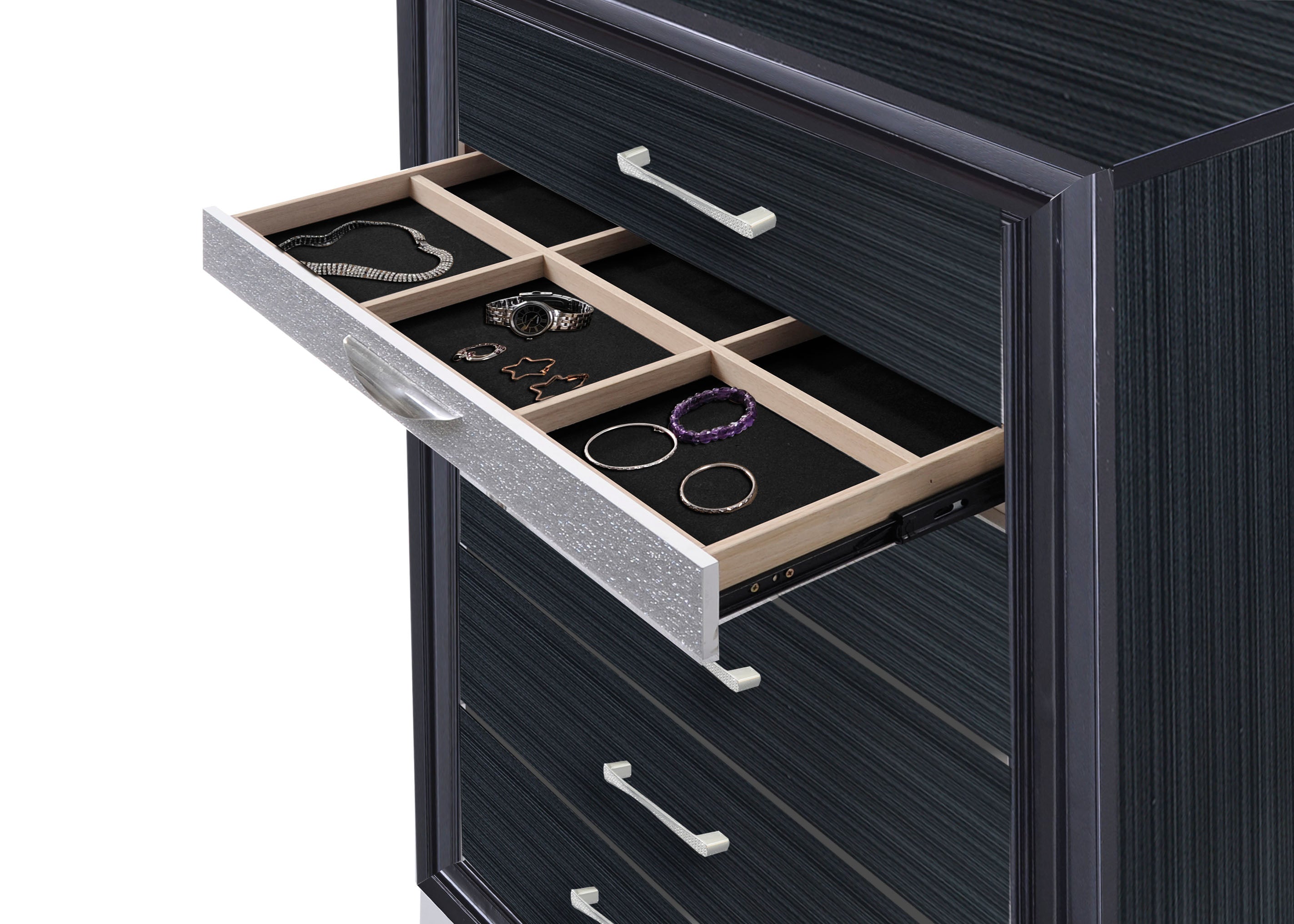 Naima Black Chest - Luxury Home Furniture (MI)