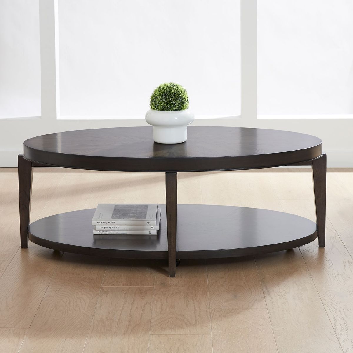 Liberty Furniture Penton Oval Cocktail Table in Espresso Stone - Luxury Home Furniture (MI)