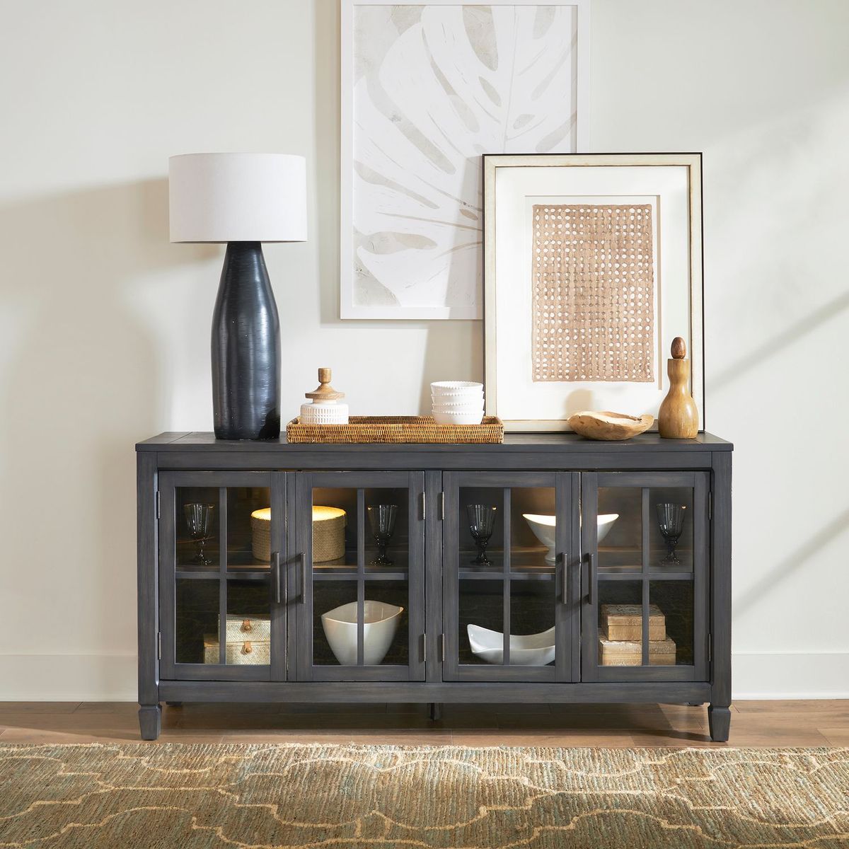 Liberty Furniture Caruso Heights Server in Aged Whiskey - Luxury Home Furniture (MI)