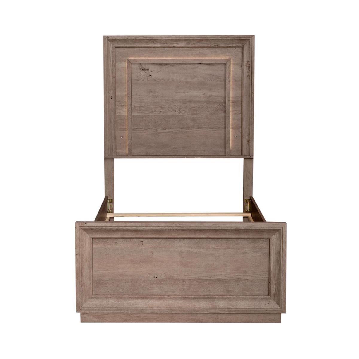 Liberty Furniture Horizons Full Panel Bed with HB Lights in Graystone - Luxury Home Furniture (MI)