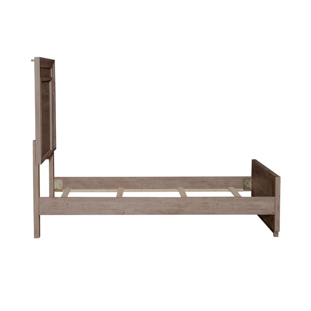 Liberty Furniture Horizons Twin Panel Bed with HB Lights in Graystone - Luxury Home Furniture (MI)