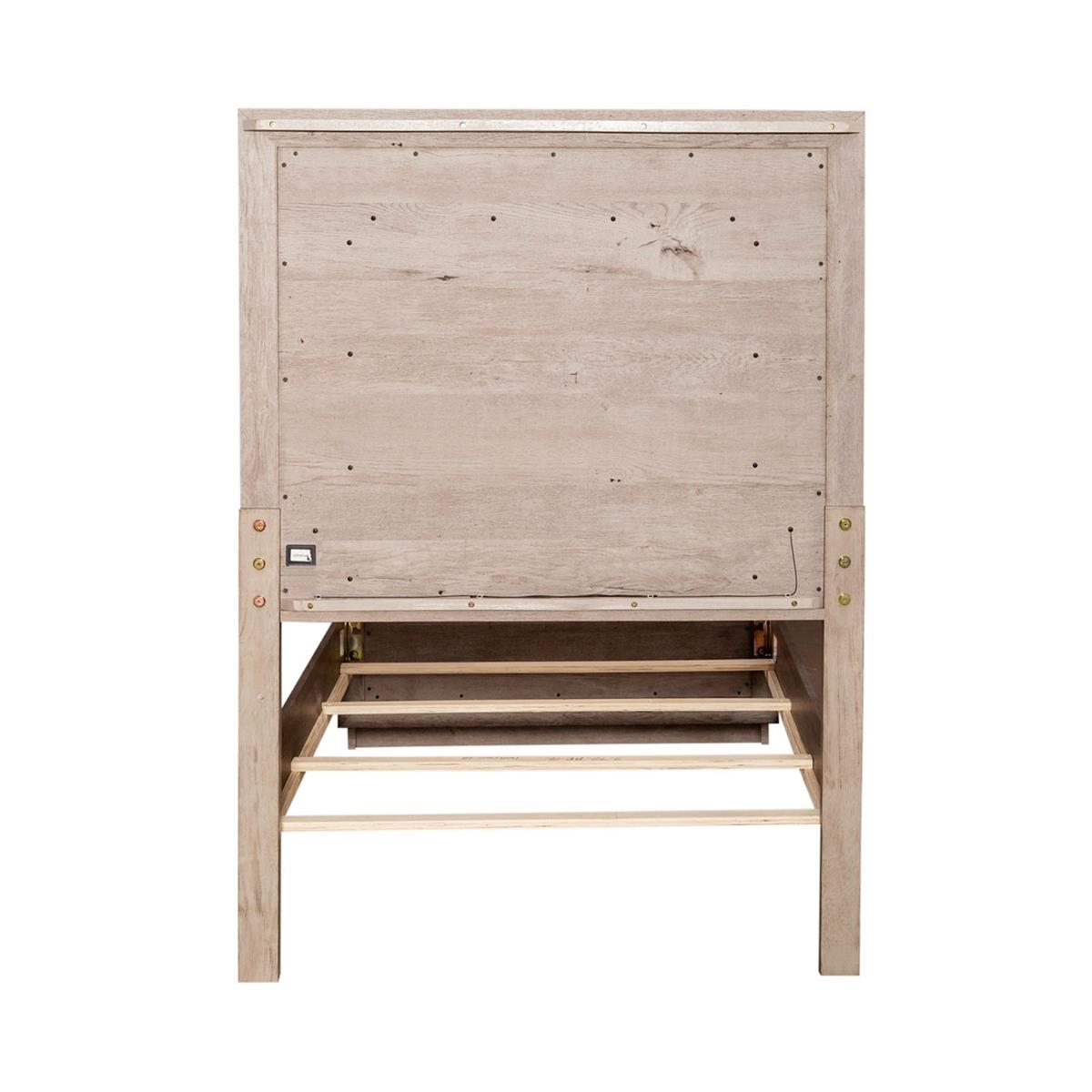 Liberty Furniture Horizons Twin Panel Bed with HB Lights in Graystone - Luxury Home Furniture (MI)