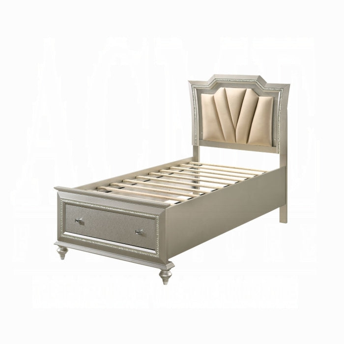 Kaitlyn Twin Bed With Led and Storage - Luxury Home Furniture (MI)