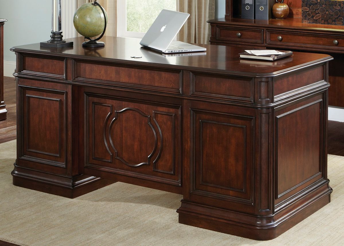 Liberty Brayton Manor Jr Executive Desk in Cognac - Luxury Home Furniture (MI)