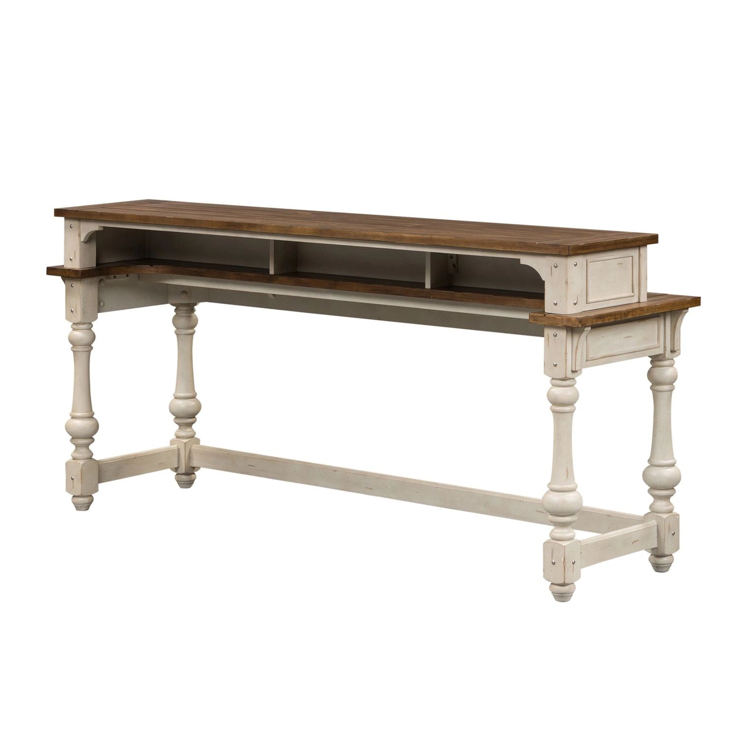 Morgan Creek Console Bar Table in Antique White image