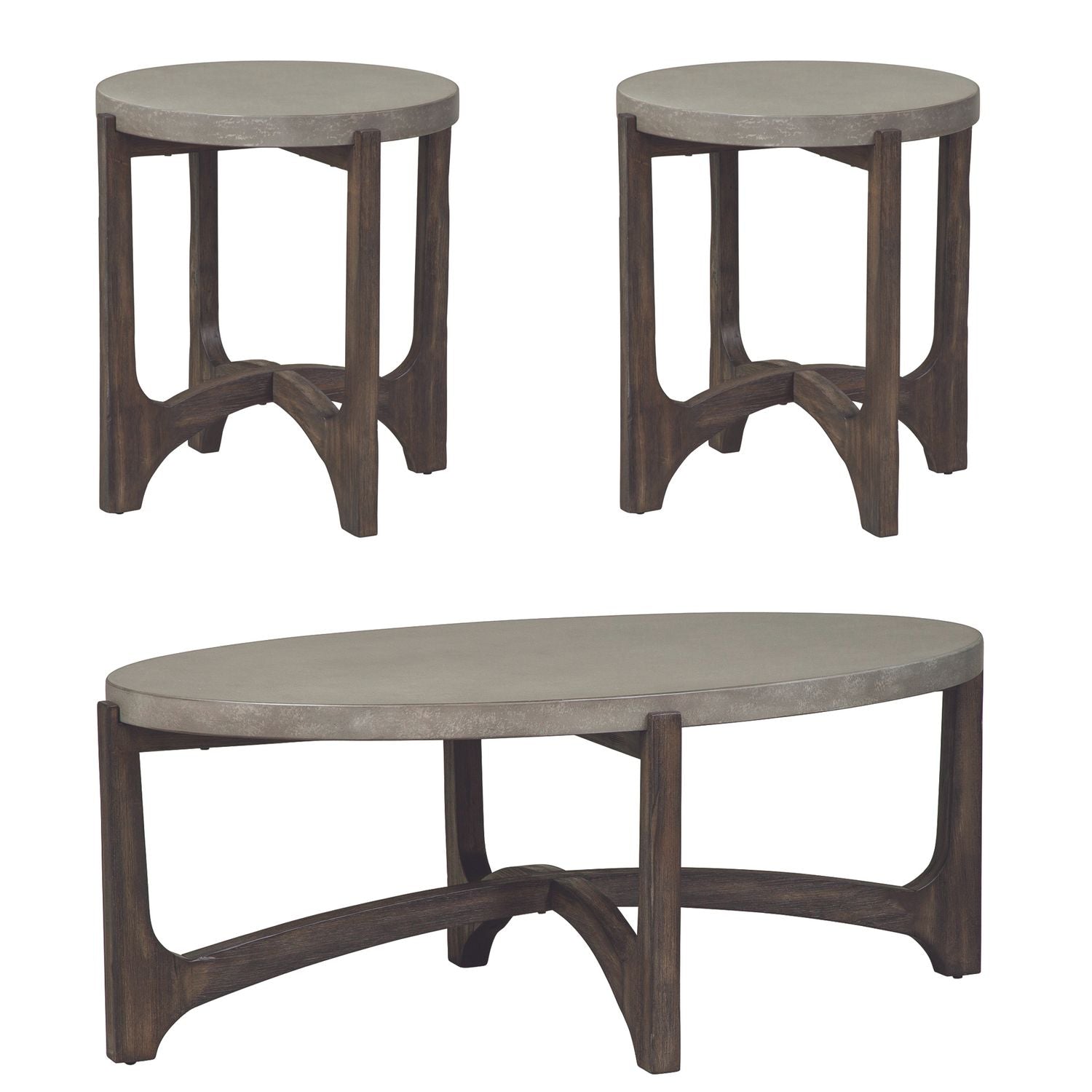 Cascade 3 Piece Set (1-Cocktail 2-End Tables) - Luxury Home Furniture (MI)