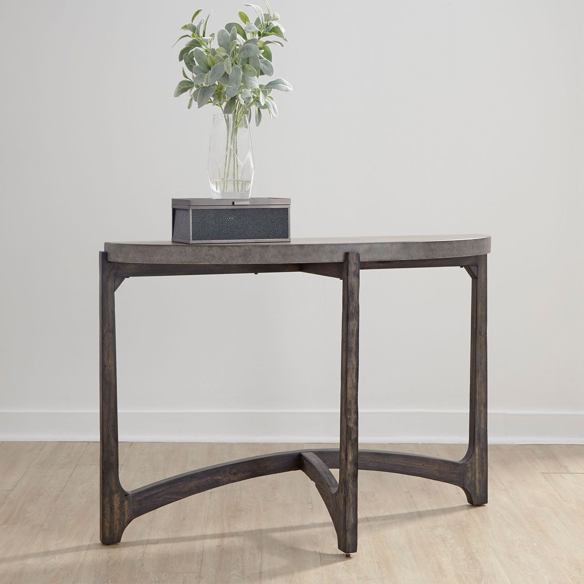 Liberty Furniture Cascade Sofa Table in Wire Brush Rustic Brown