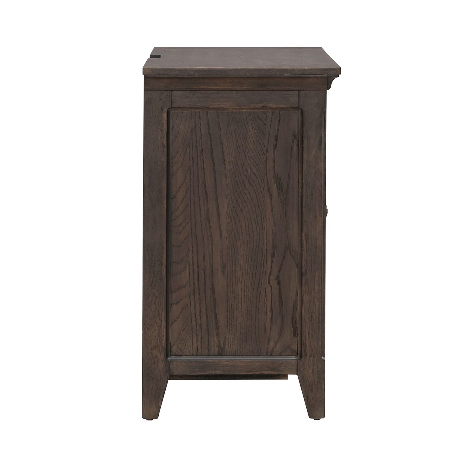Paradise Valley 2 Door Bedside Chest with Charging Station in Saddle Brown - Luxury Home Furniture (MI)