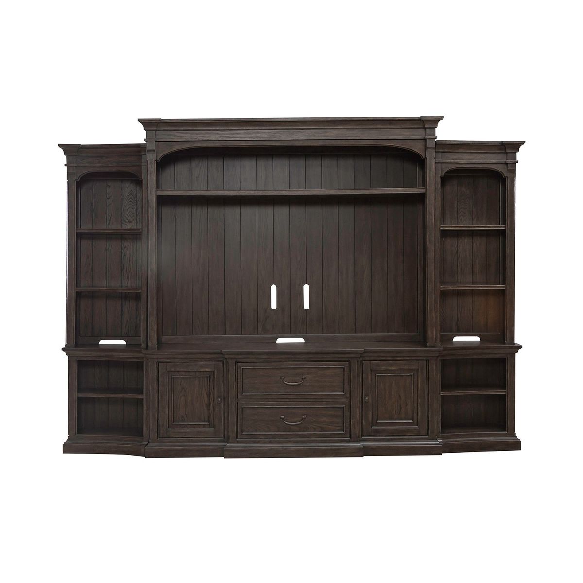 Liberty Furniture Paradise Valley Entertainment Center with Piers in Saddle Brown - Luxury Home Furniture (MI)