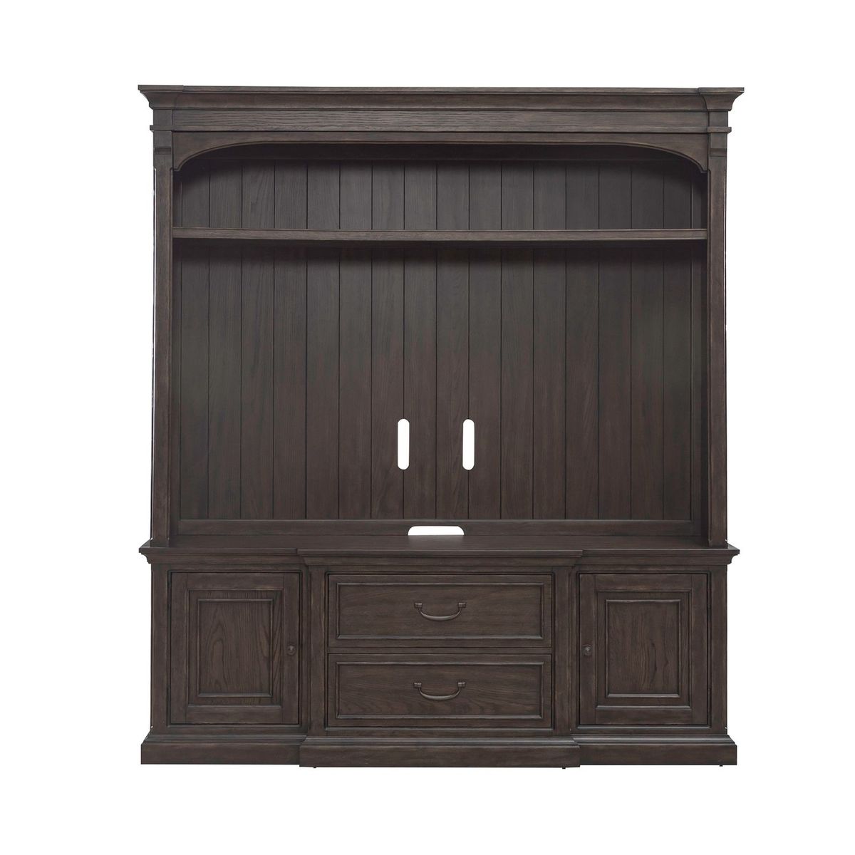 Liberty Furniture Paradise Valley Entertainment Center in Saddle Brown - Luxury Home Furniture (MI)