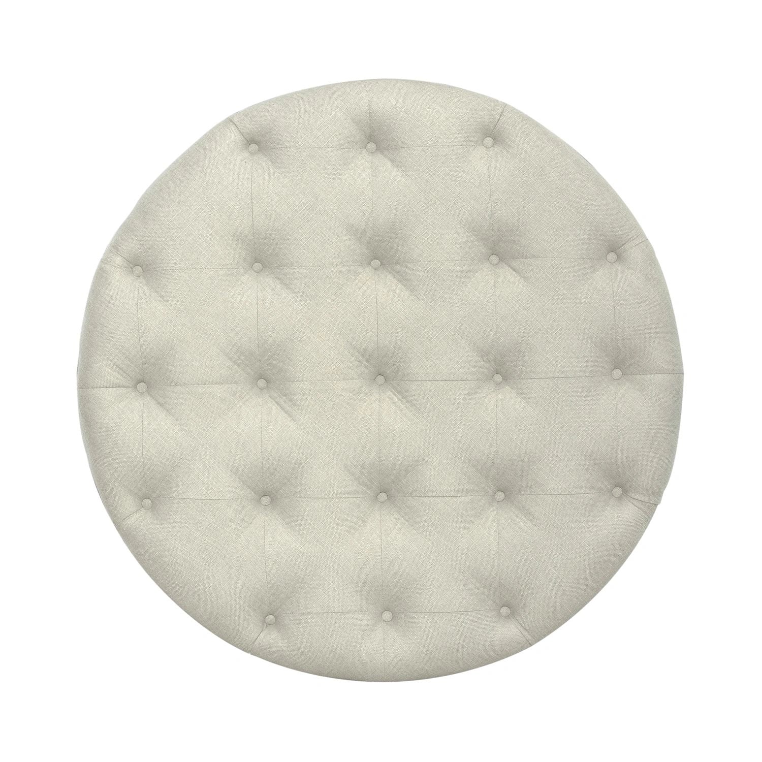 Americana Farmhouse Round Cocktail Ottoman in Dusty Taupe image