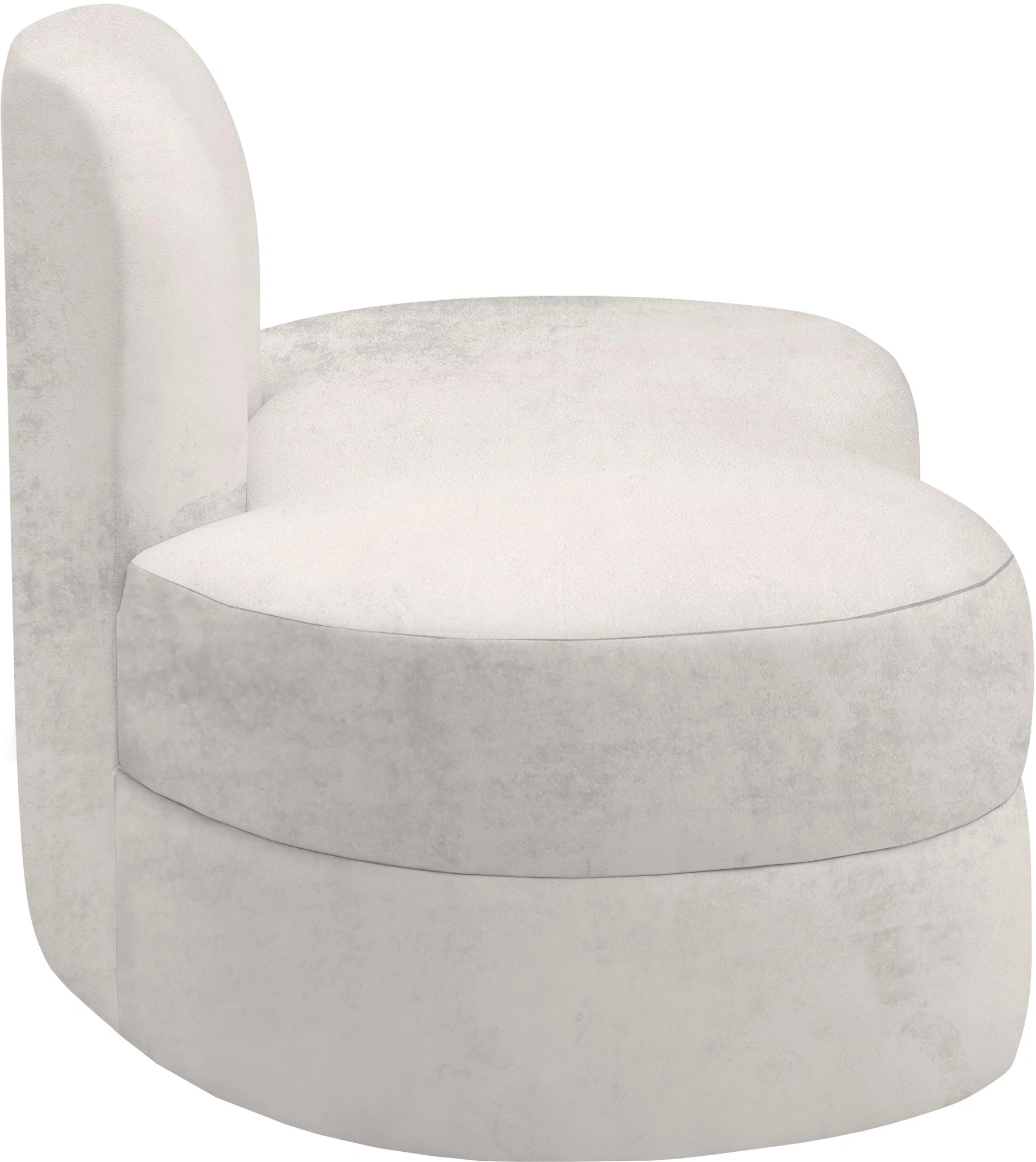 Mitzy Cream Velvet Loveseat